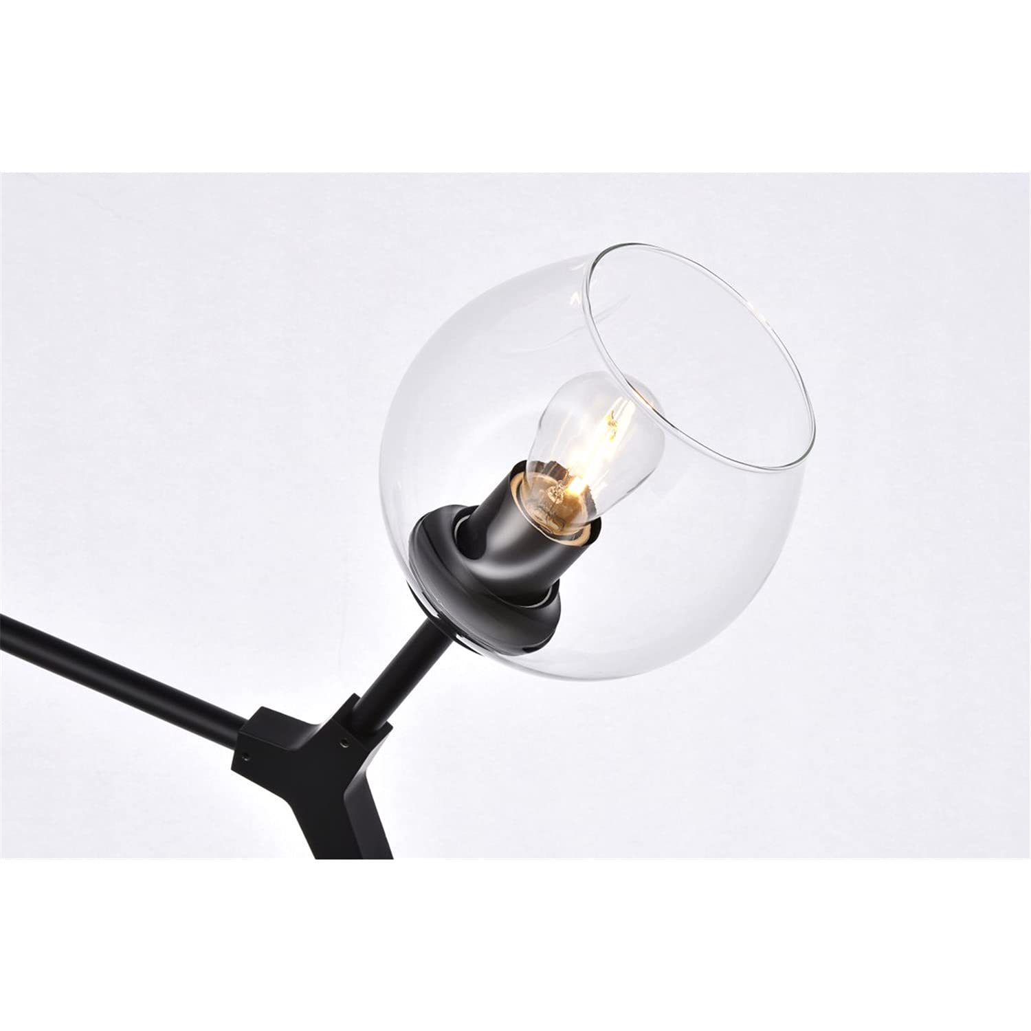 Modern Black Wall Sconce with 2 Lights - Adjustable Arm Wall Lamp for Bedroom, Living Room, Hallway & Dorm Decor