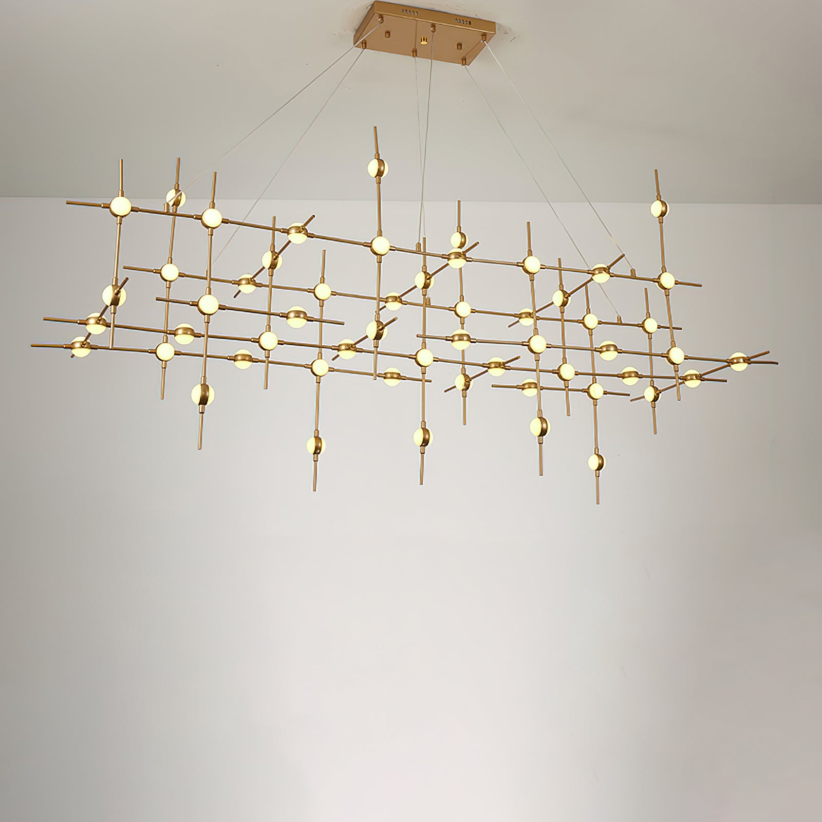 Dorney Floating Ball Chandelier - Modern Crystal Glass Ceiling Light Fixture for Dining Room, Living Room, Bedroom & Entryway | Elegant Home Decor Lighting for Weddings, Restaurants and Luxury Spaces