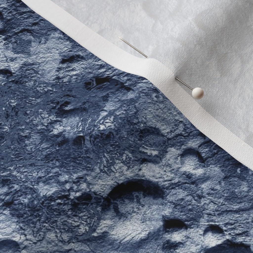 Blue Moon Space Planets Printed Petal Signature Cotton Fabric by The Yard - Premium Spoonflower Fabric for Sewing, Quilting, Apparel & Home Decor - Perfect for DIY Crafts, Space-Themed Bedding & Nursery Decor