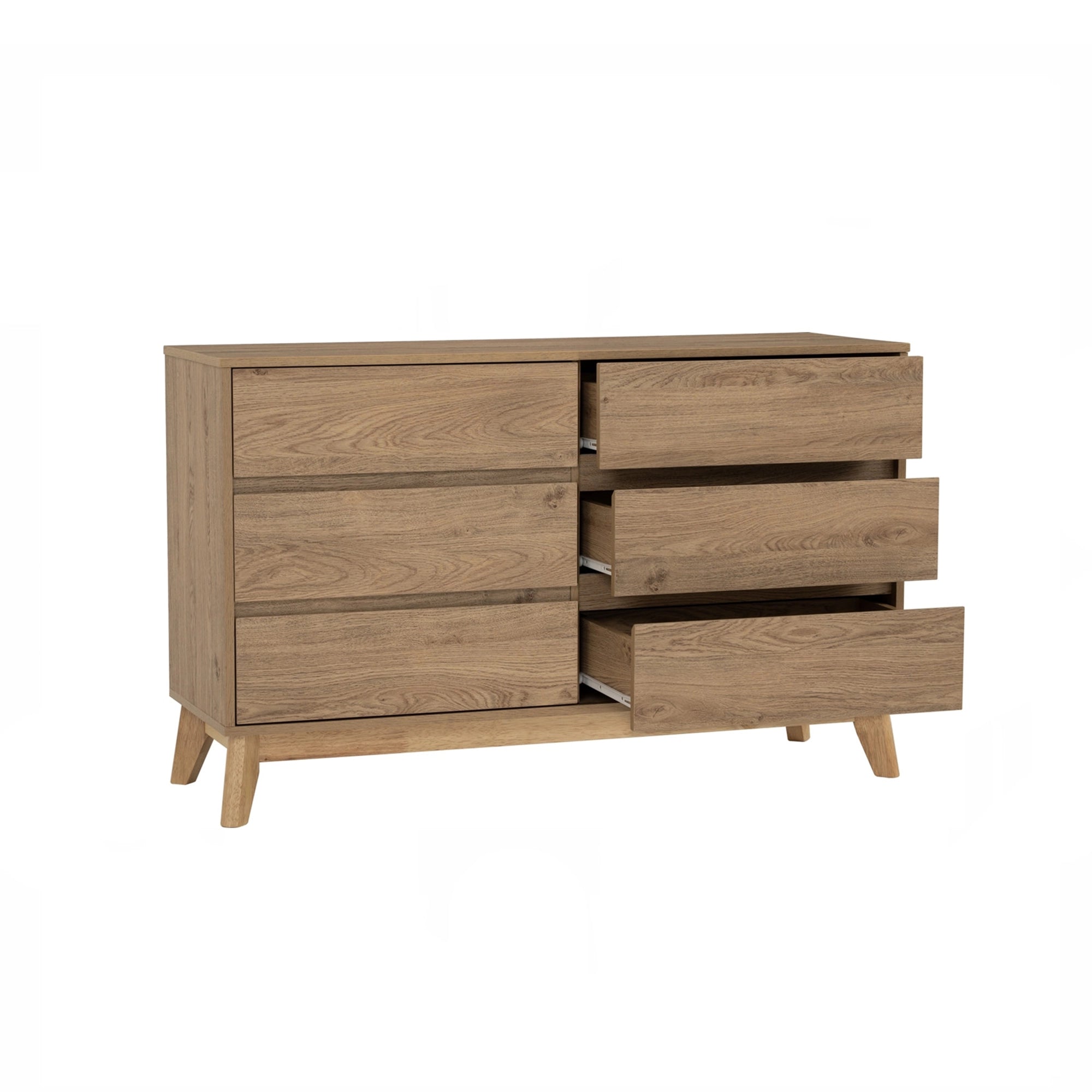 Modern Miro Sideboard with 3 Drawers & 2 Doors - Mid-Century Style TV Stand Buffet Cabinet for Living Room, Bedroom & Dining Room Storage