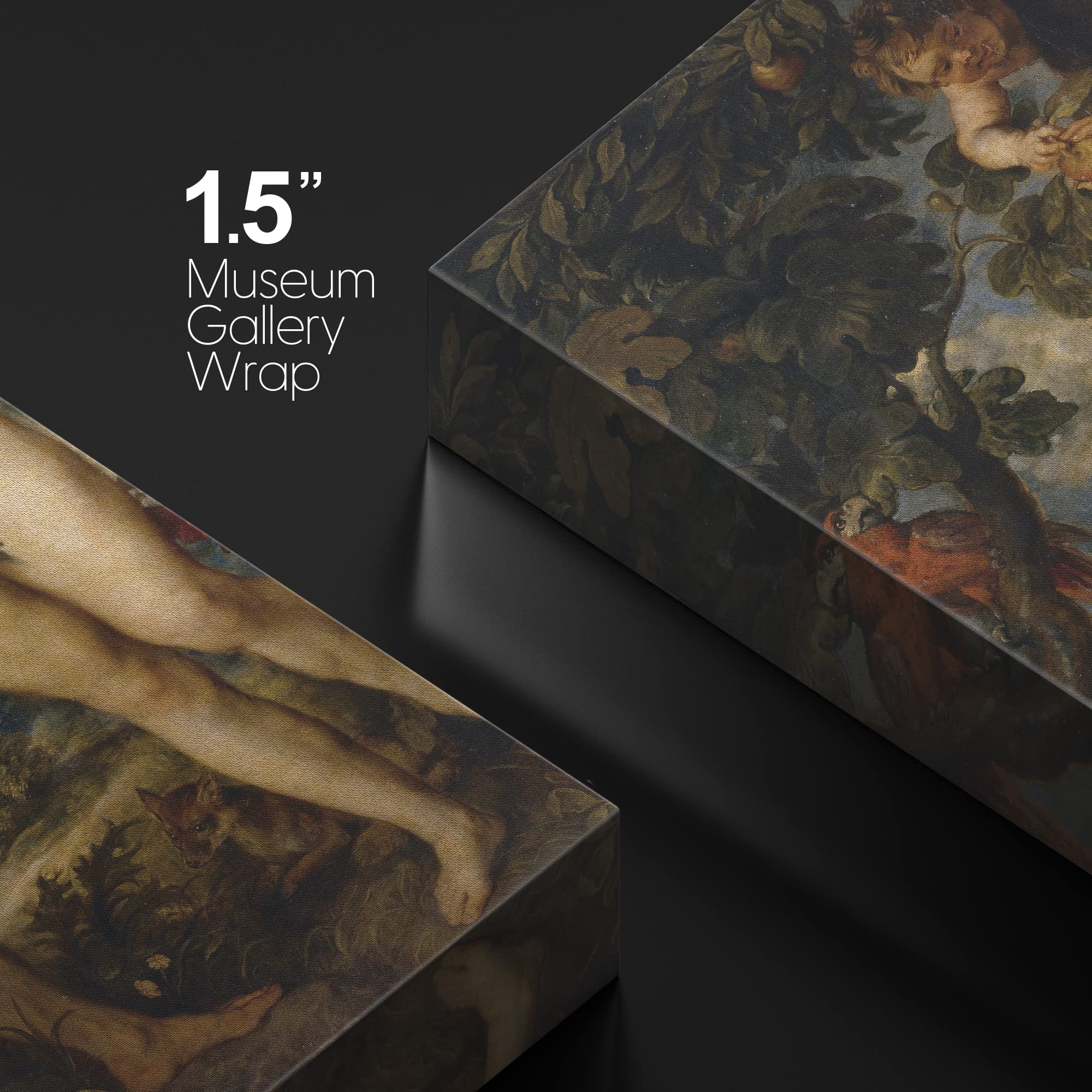 Wall26 - The Fall of Man by Peter Paul Rubens 1628-29 Baroque Oil Painting Reproduction - Adam Eve Serpent Angels Canvas Art Print 32x48 Inches - Perfect for Living Room, Bedroom & Office Decor
