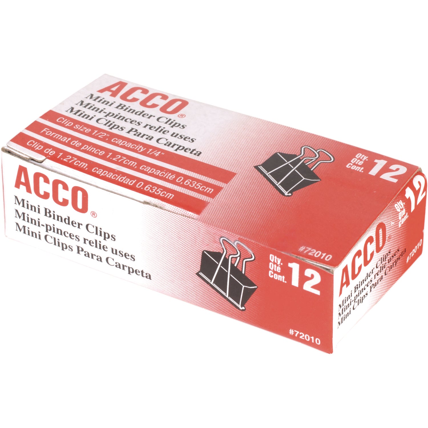 ACCO Mini Binder Clips - Black & Silver (12-Pack) - Perfect for Office, School & Home Organization | Secure Paperwork, Photos & Documents