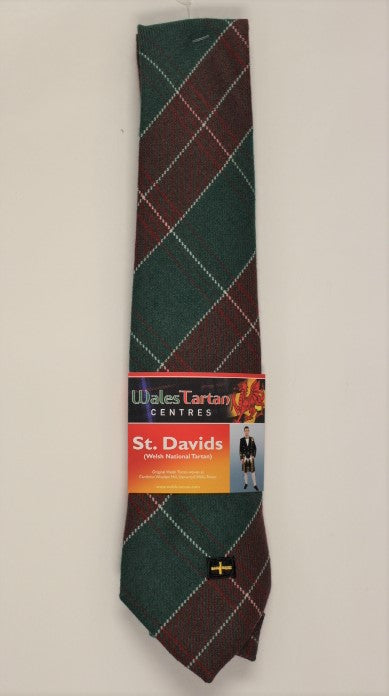 St. David's Welsh Tartan Tie - Classic Plaid Necktie for Men | Perfect for St. David's Day, Weddings & Formal Occasions