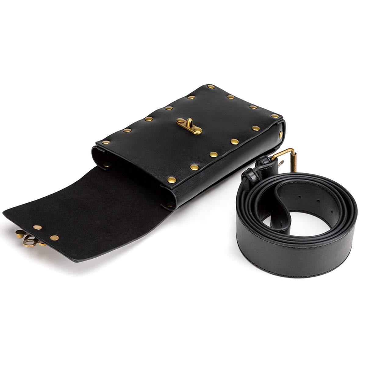 Vintage Women's Crossbody Bag - Retro Mini Waist Pack Purse for Ladies (Black) | Perfect for Travel, Concerts & Everyday Use