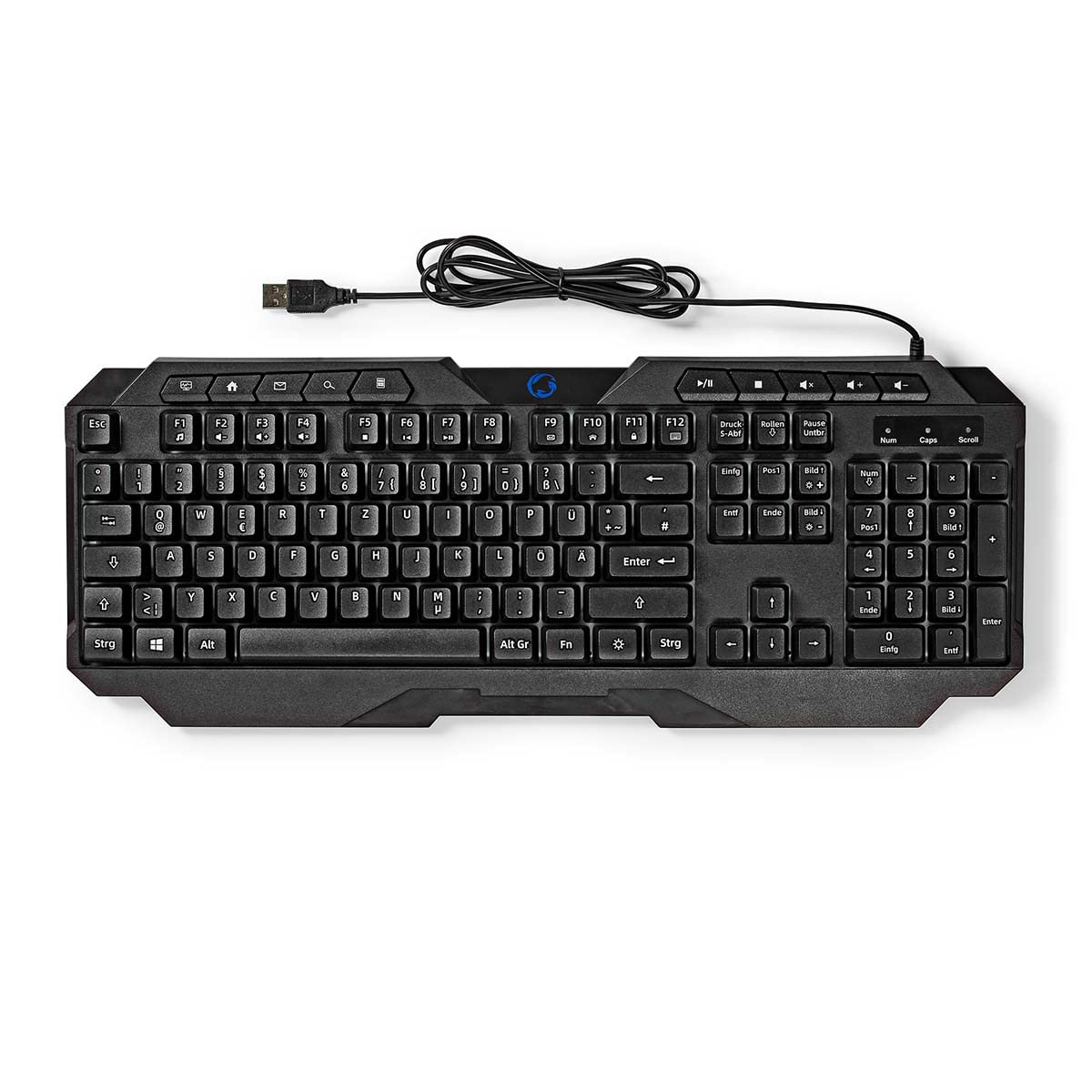 NEDIS Wired Gaming Keyboard with LED Backlit, USB Type-A for PC Gaming
