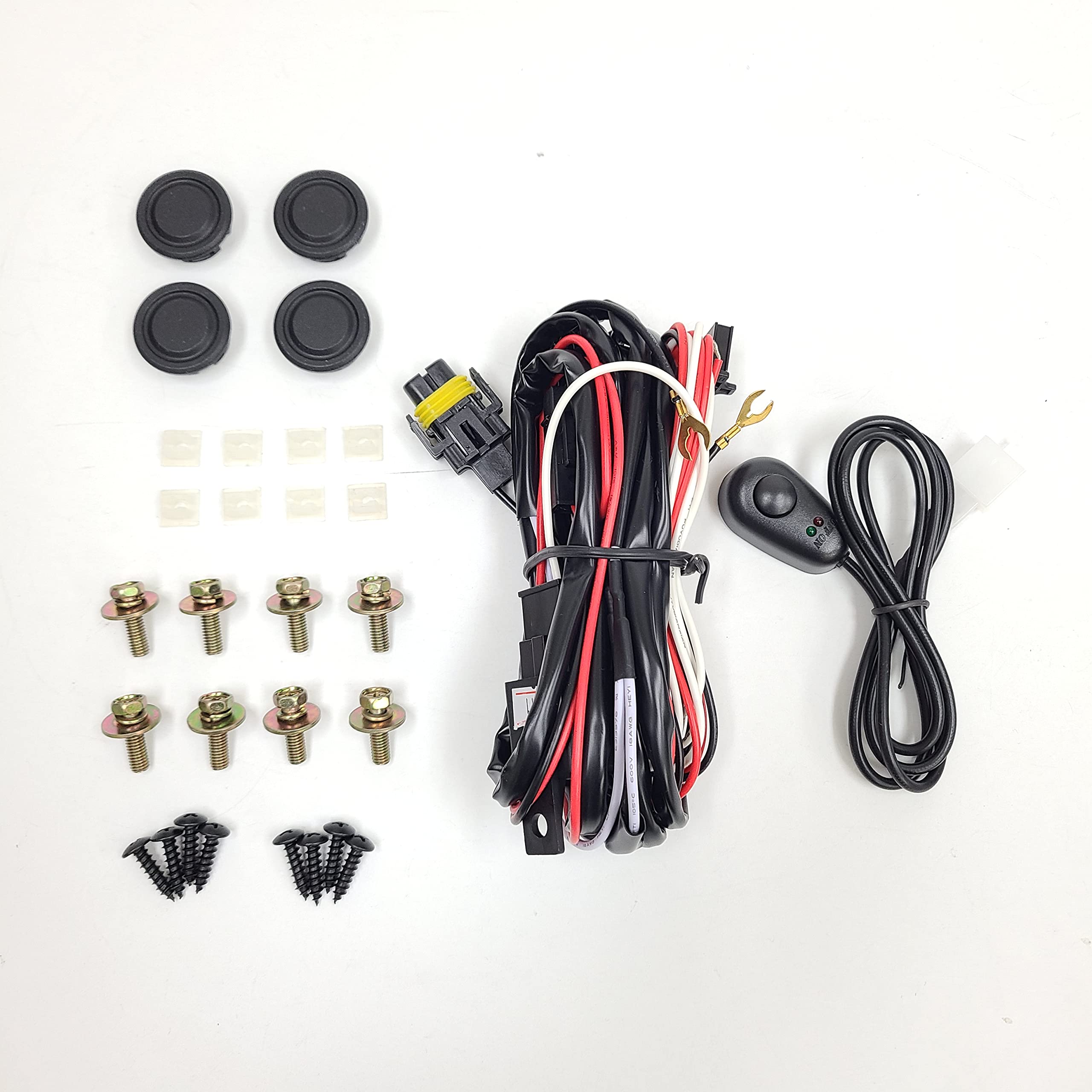 LED Fog Lights Kit for 2019-2024 Ram 2500 3500 - OE Style Clear Lens, Built-In LED, Mounting Brackets & Wiring Harness - Perfect for Off-Roading, Night Driving & Bad Weather Conditions