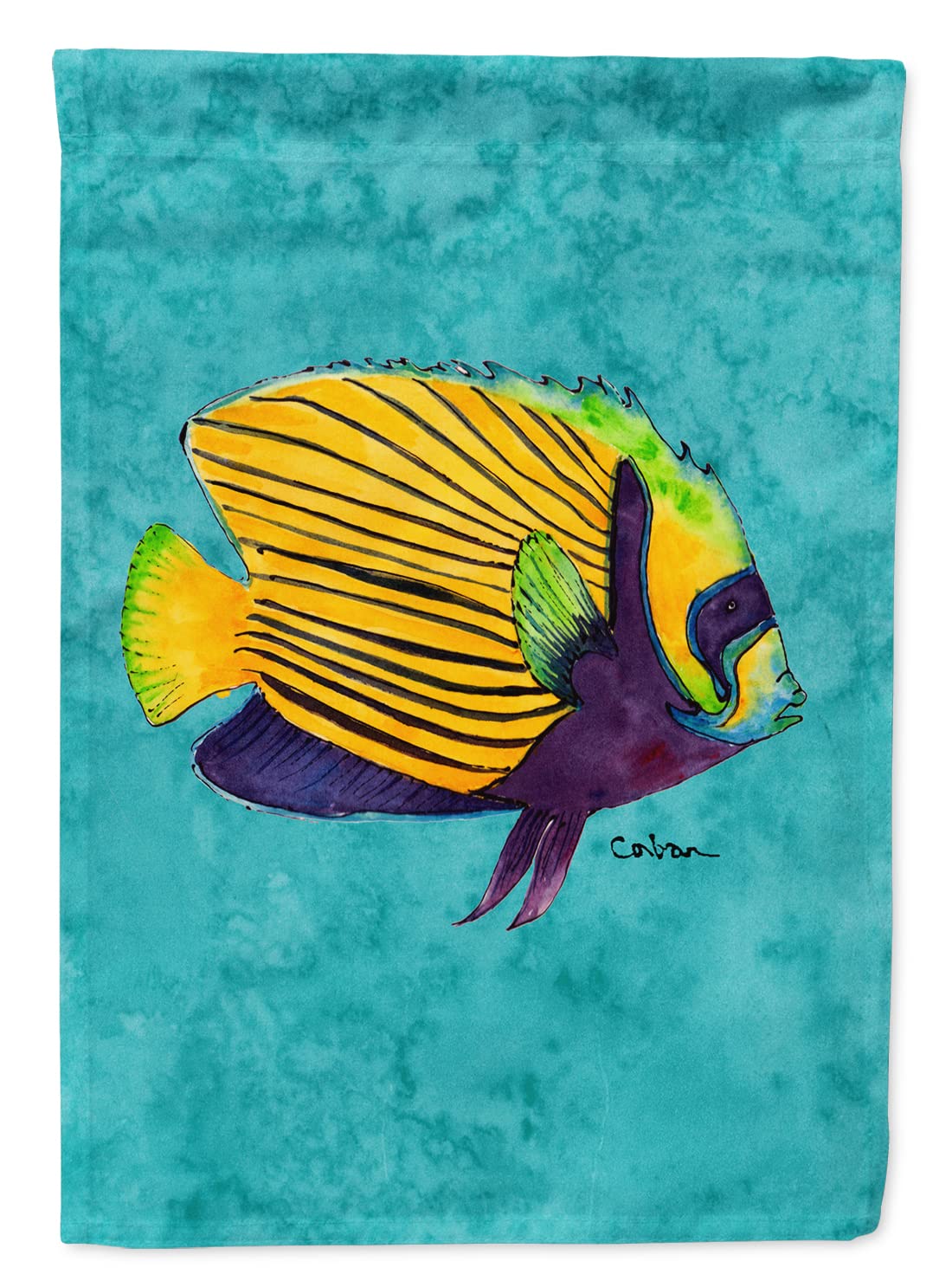 Caroline's Treasures 8674GF Vibrant Tropical Fish Garden Flag - Decorative Outdoor Yard Banner for Mailbox, Patio, Flower Beds & Lawn Decor | Weather-Resistant Multicolor Garden Art for Coastal, Poolside & Summer Backyard Themes