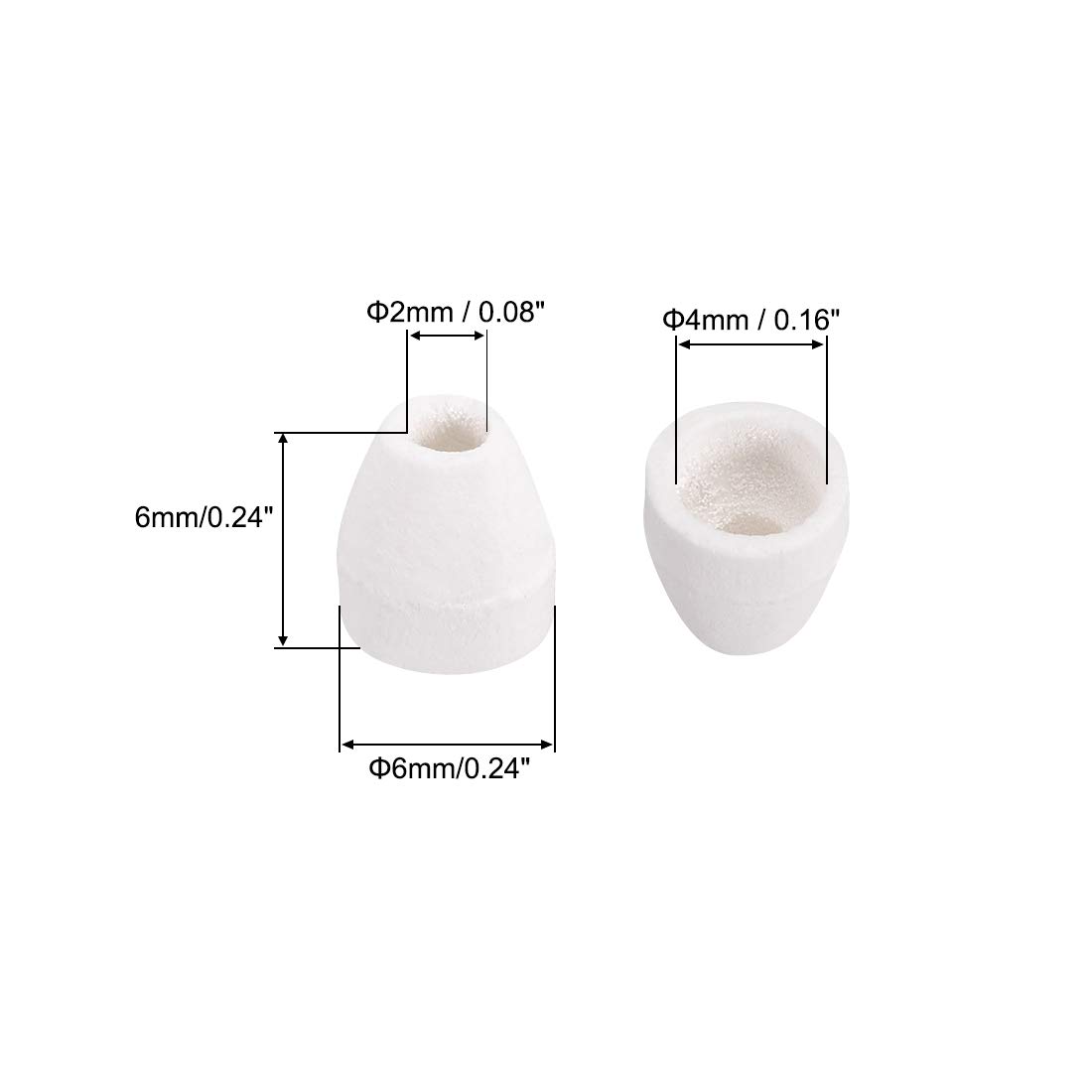 uxcell 400pcs Ceramic Electrical Insulator Beads, 2mm Dia Tapered Porcelain Tube, High Temp Resistant (1000°C) for Oven, Kiln & DIY Electronics Projects - Perfect for Jewelry Making, Pottery & Electrical Wiring