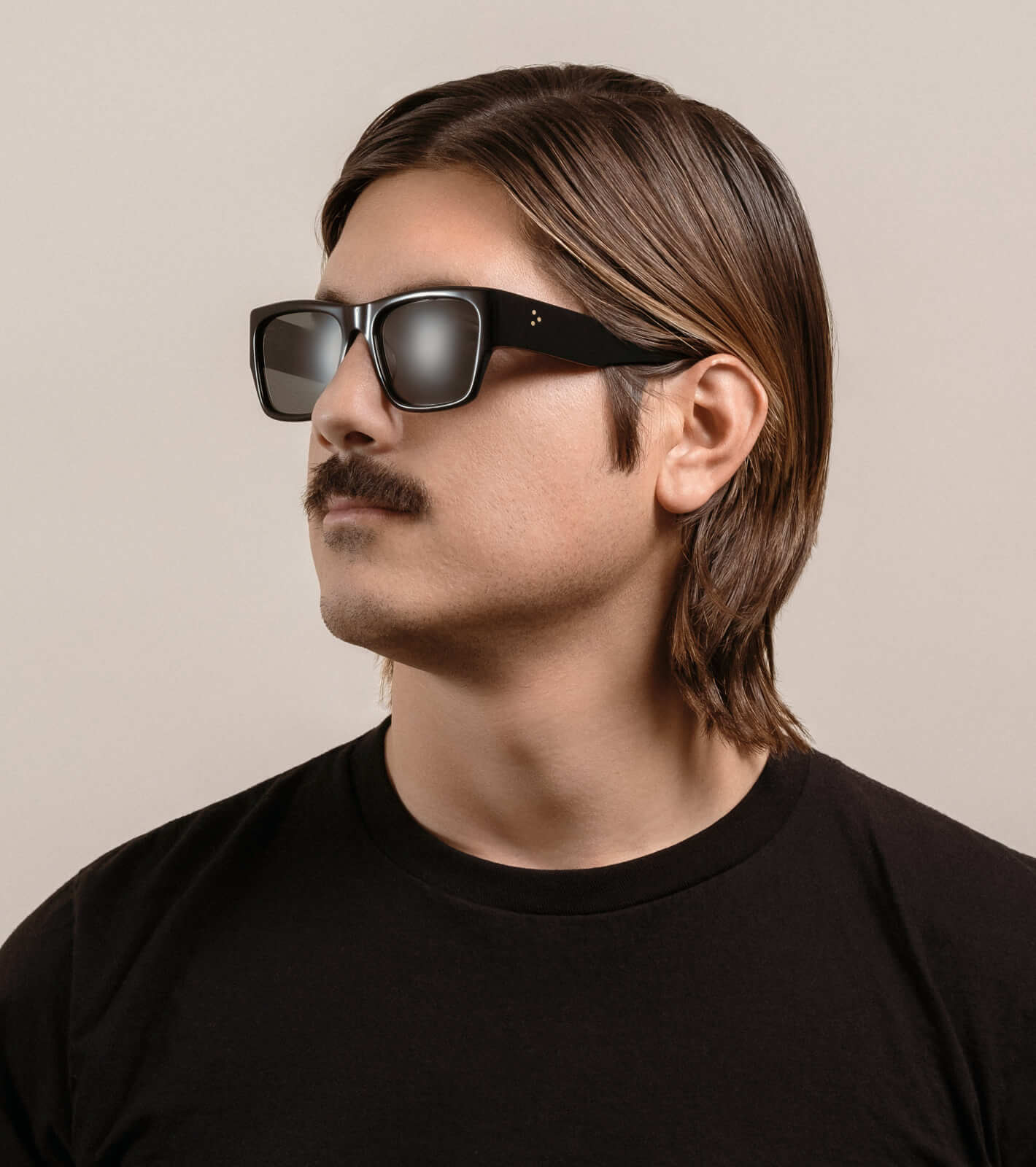 RUFIO Recycled Black / Green Polarized 55mm Sunglasses - Eco-Friendly UV Protection for Outdoor Sports & Driving
