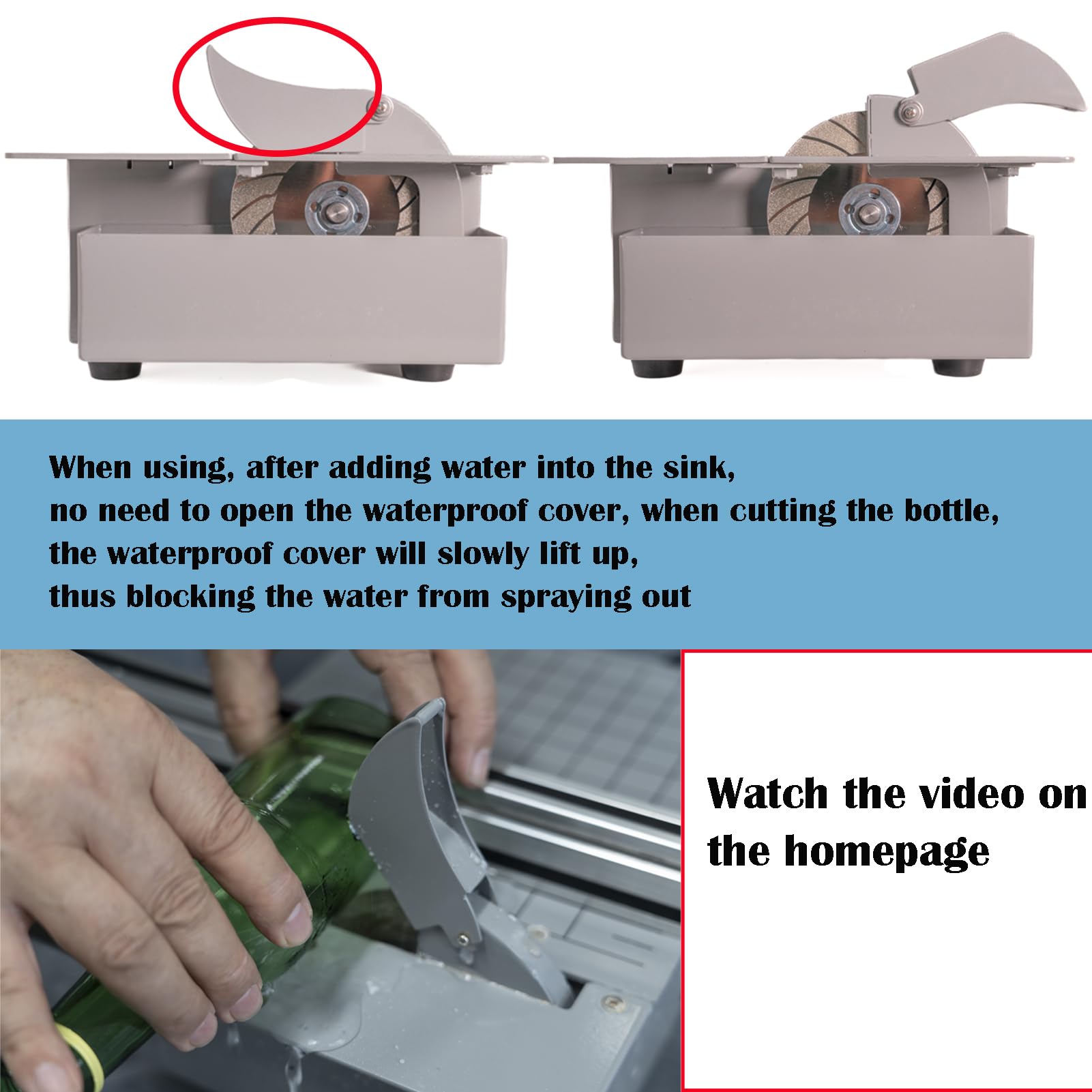 Deruilong Electric Bottle Cutter - Professional Glass & Stone Cutting Tool for DIY Crafts, Home Improvement, and Art Projects - Perfect for Cutting Bottles, Stained Glass, Rocks, and Brittle Materials