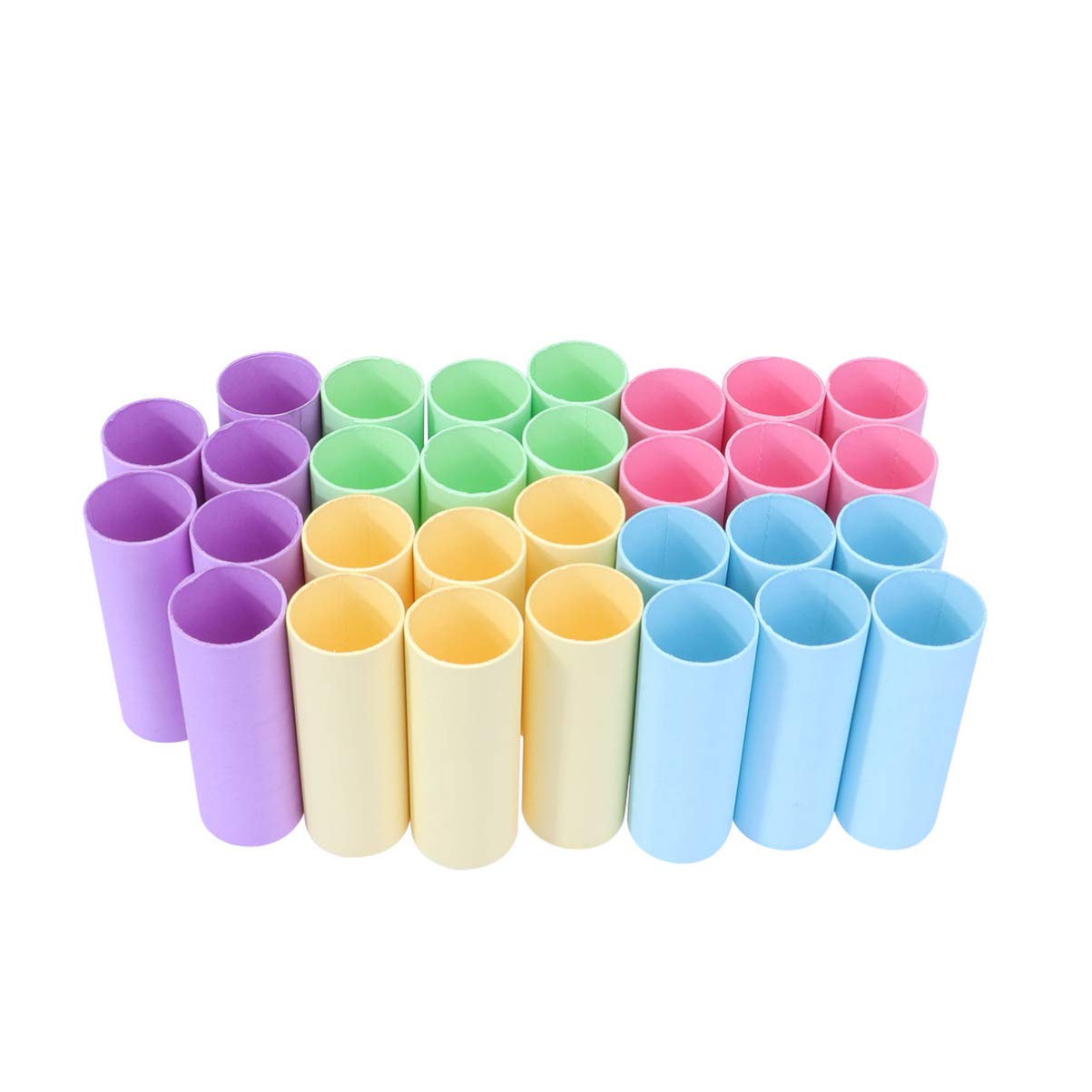 Exceart 20 Pack Cardboard Paper Tubes for Crafts, DIY Newspaper & Tissue Roll Projects - Perfect for Kids Art, Mailbox Decor, and Handmade Gift Wrapping (Great for School, Home, and Office Creative Activities)