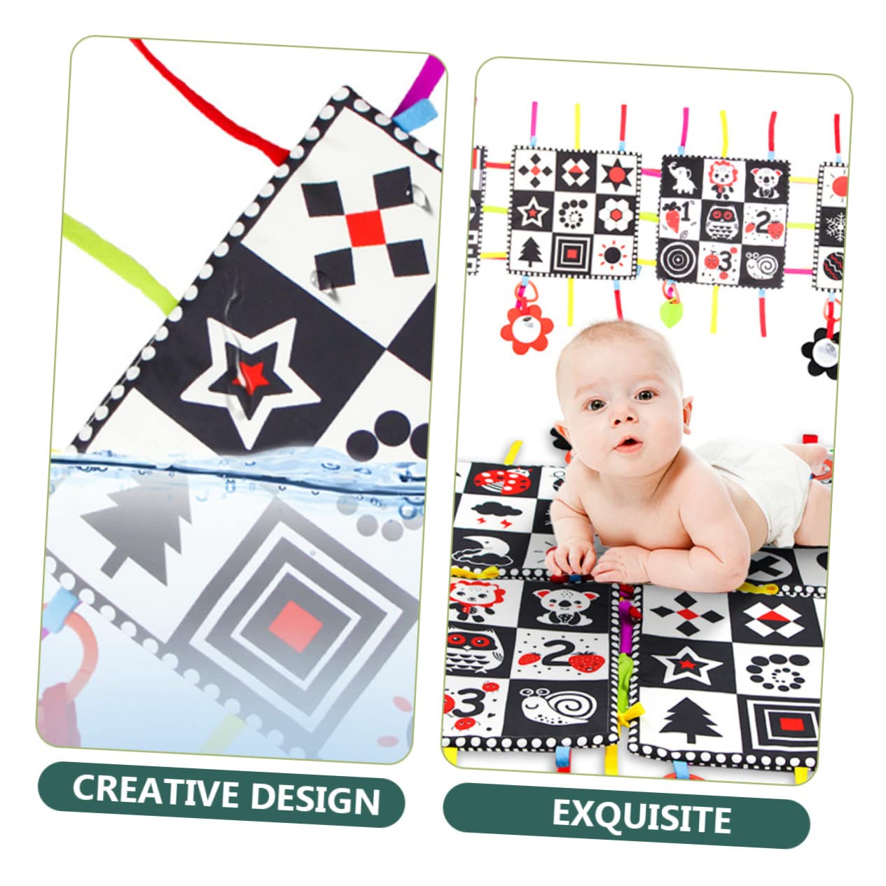 VICASKY 5-Piece Soft Educational Baby Play Mat - Non-Toxic Foam Floor Carpet for Tummy Time, Crawling & Playtime | Perfect for Nursery, Daycare & Playroom Safety