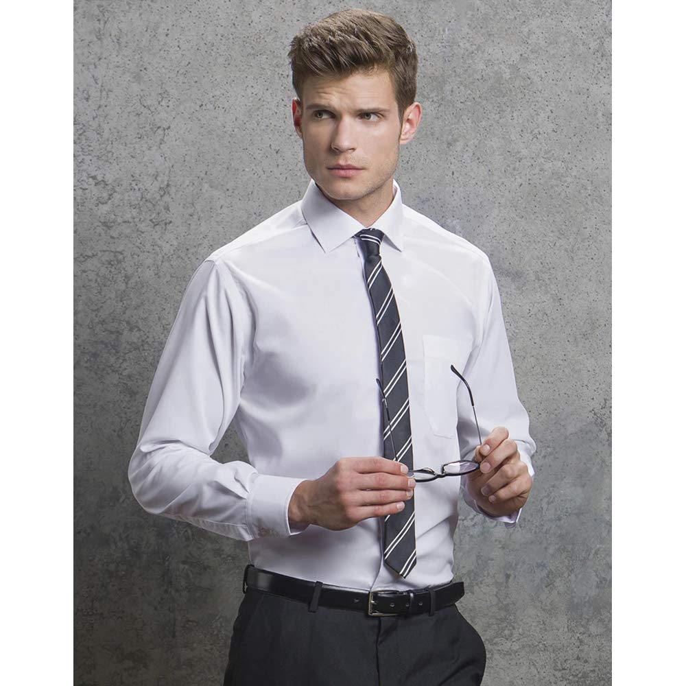 Premium Non-Iron Men's Long Sleeve Dress Shirt - Wrinkle-Free Formal Business Shirts for Office, Wedding & Professional Occasions