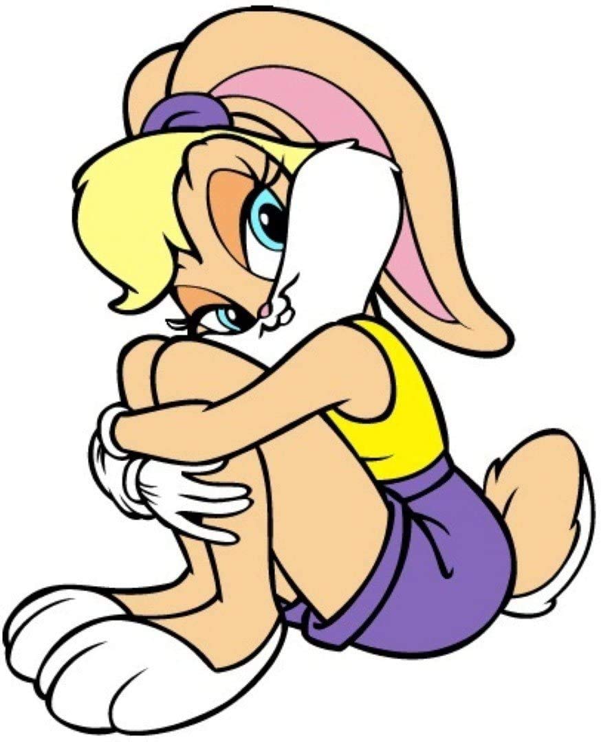 LOLA Bunny Cartoon Vinyl Bumper Sticker - Waterproof Decal for Toolbox, Laptop, Car, Helmet - Fun Decorative Sticker for DIY Projects & Personalization
