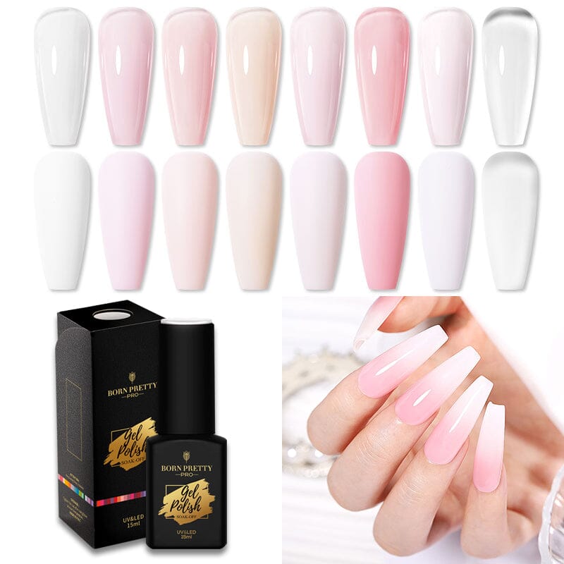 BORN PRETTY PRO 15ml Rubber Base Gel for Nails - Long-Lasting Manicure & Nail Extension Base Coat - Perfect for DIY Nail Art & Salon Professionals