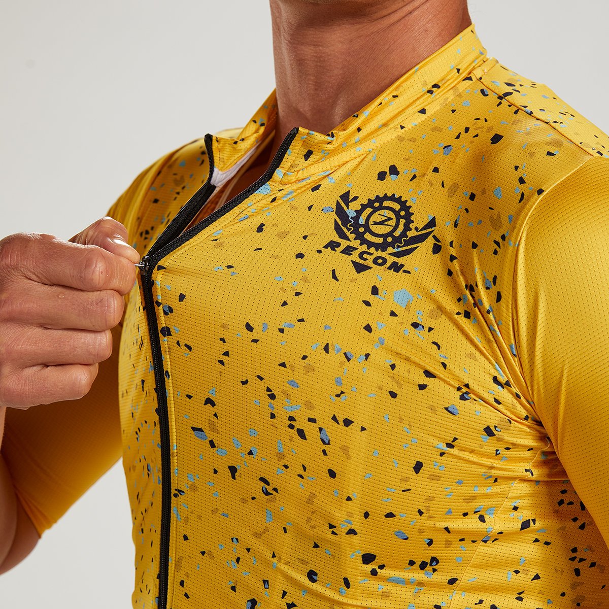 Men's Recon Cycling Jersey - Breathable & Moisture-Wicking Bike Shirt for Mountain & Road Biking - Perfect for Outdoor Cycling, Training & Racing - Sulpher Color
