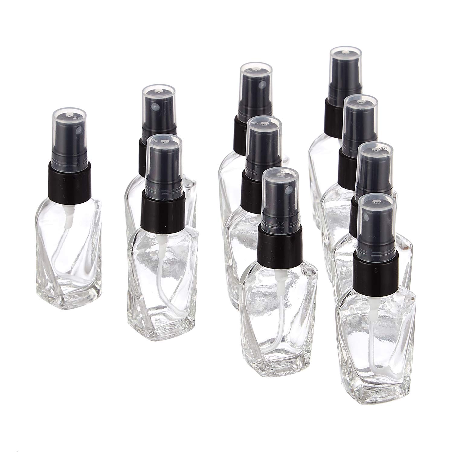 GRN 6ML Refillable Mini Glass Fine Mist Spray Bottles (10-Pack) - Perfect for Perfume, Essential Oils & Aromatic Water Blends | Travel, Home & DIY Beauty Use