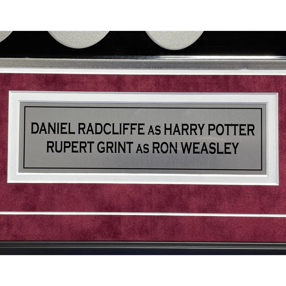 Daniel Radcliffe & Rupert Grint Harry Potter Signed 8x10 Photo - Framed Collectible with COA PSA BAS Authentication - Perfect for Potterhead Collections, Fan Cave Decor, and Autograph Memorabilia Displays