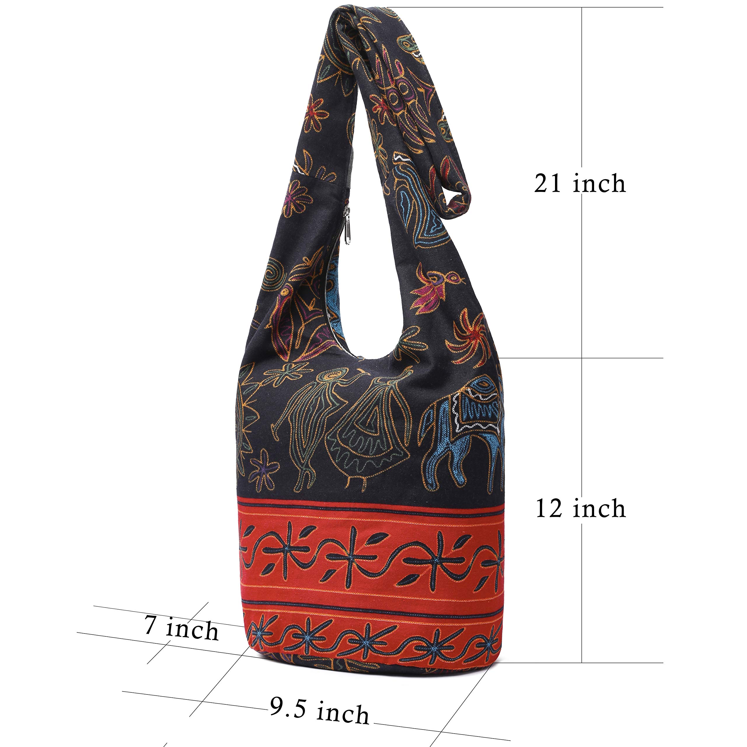 Stylish Women's Bohemian Crossbody Bag - Fashionable Canvas Shoulder Handbag with Animal Print for Everyday Use, Travel & Casual Outings