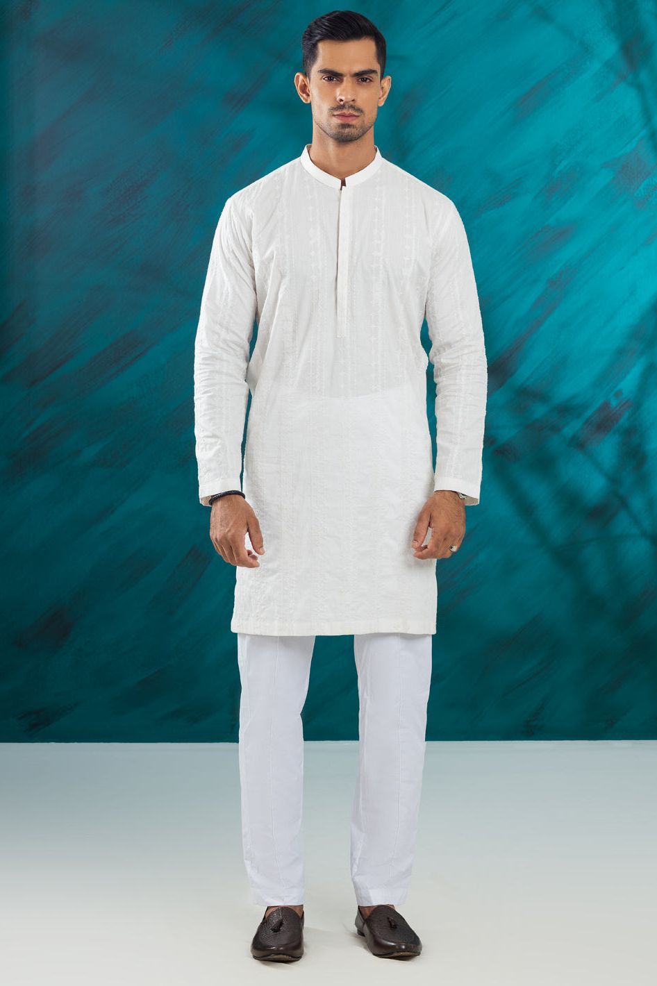 Blended White Kurta Almirah - Premium Cotton Ethnic Wear for Women | Perfect for Festivals, Weddings & Casual Outfits