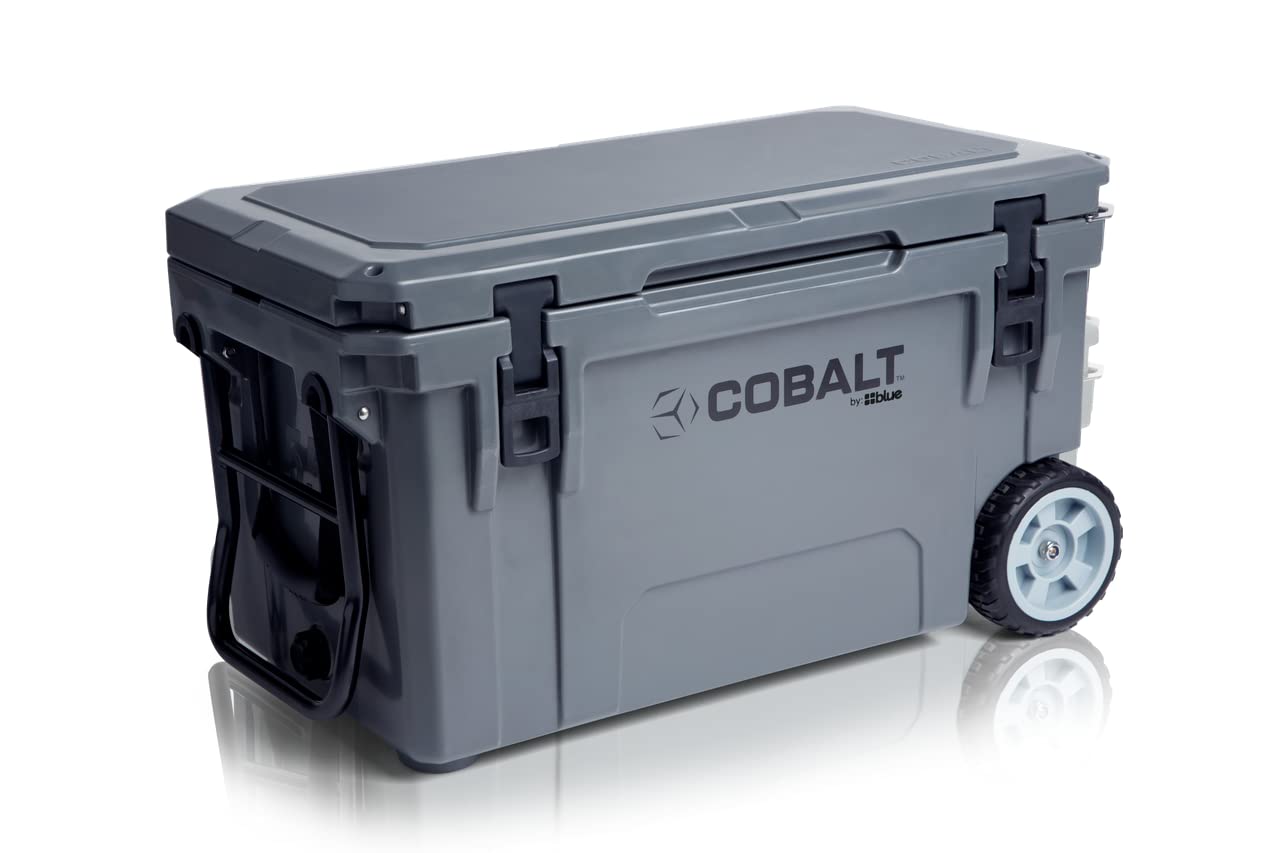 Cobalt 55 Quart Roto Molded Super Ice Cooler - Heavy Duty Large Ice Chest Keeps Ice for 3 Days | Perfect for Camping, Beach Trips, Tailgating & Outdoor Adventures