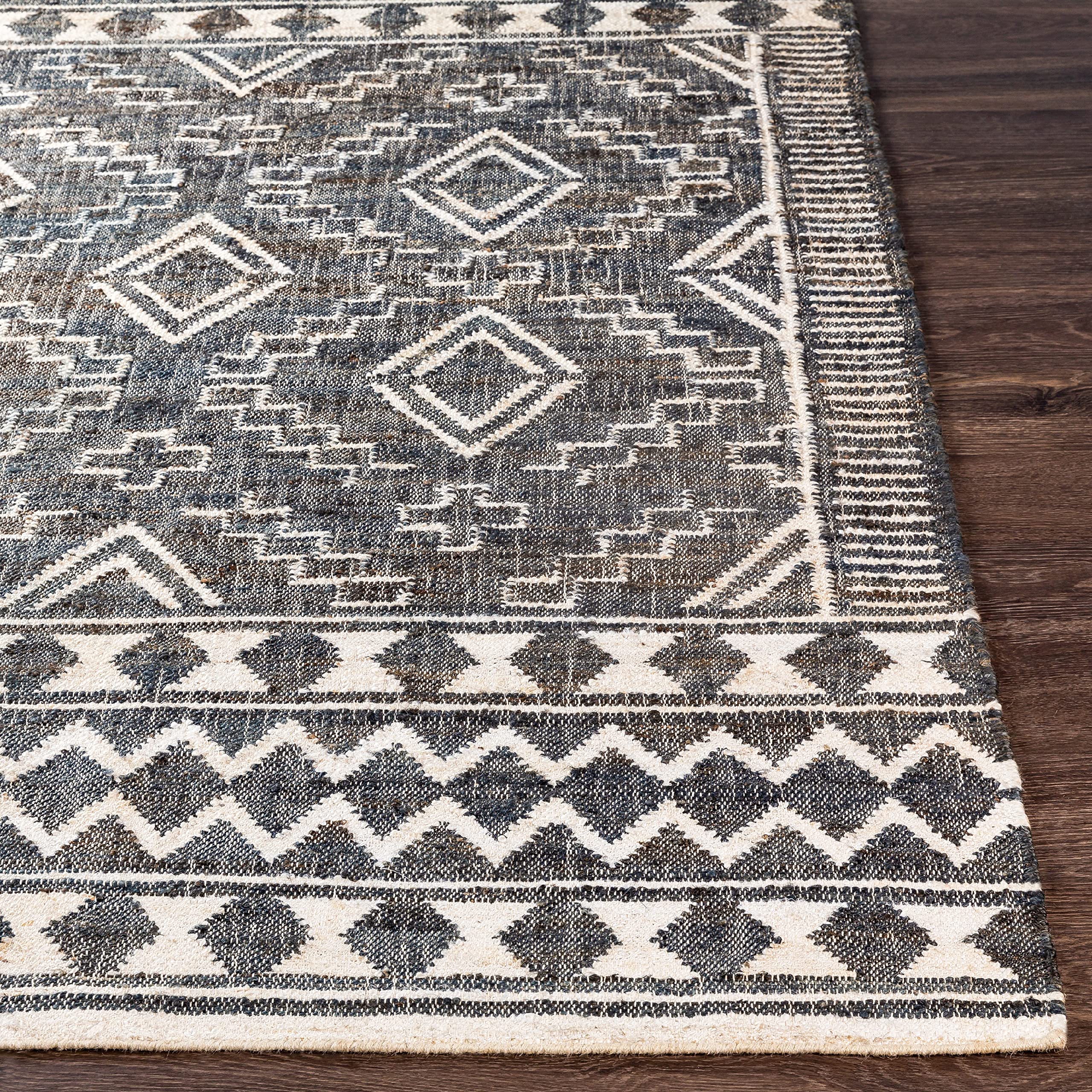 Mark&Day 2x8 Runner Area Rug - Bankert Global Charcoal Brown Blue Cream Carpet for Hallway, Kitchen, Bedroom & Living Room | Non-Slip Soft Floor Mat (2'6