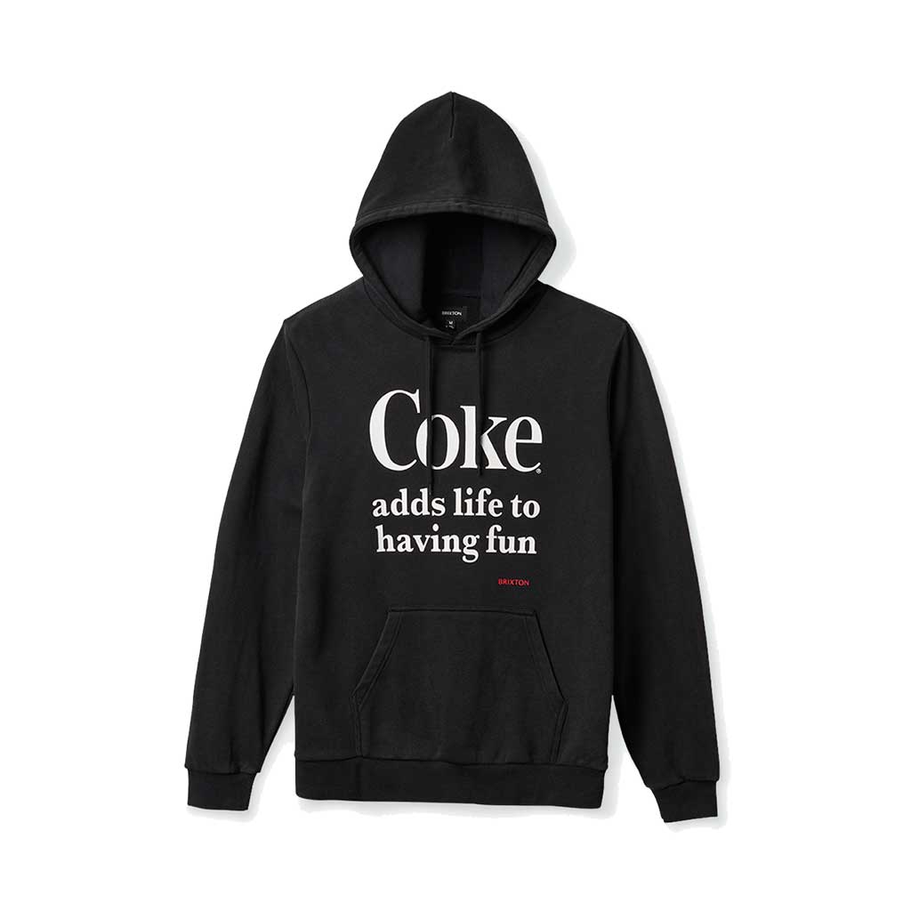 Brixton x Coca-Cola Having Fun Hoodie - Black | Vintage Inspired Streetwear Hoodie for Men & Women | Perfect for Casual Outfits, Street Style & Everyday Wear