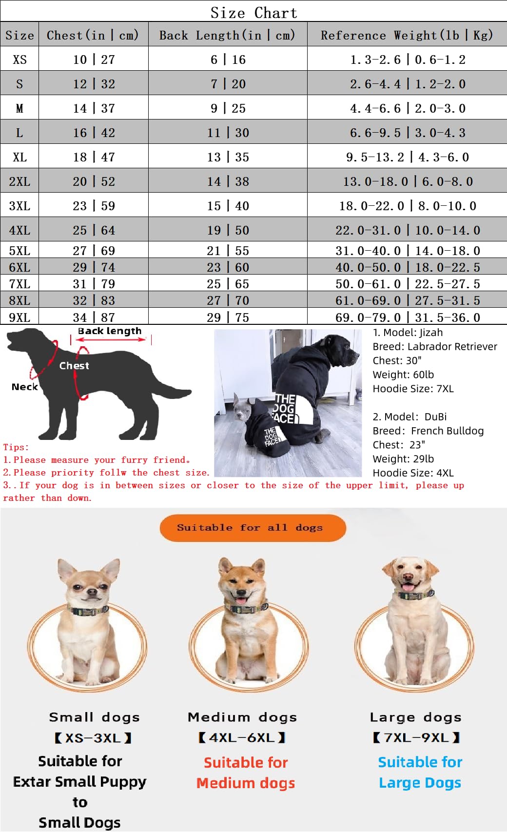 **Warm & Soft Dog Hoodie - Trendy Pet Clothes for Small, Medium & Large Dogs (6XL, Grey) - Cozy Outfit for Winter Walks & Outdoor Adventures**