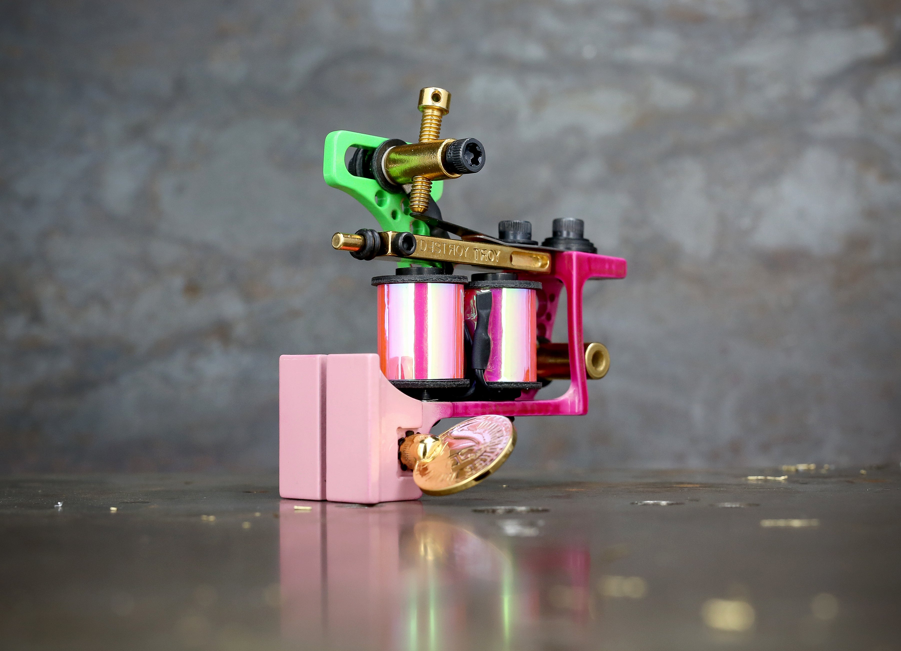 Destroy Troy Franklin Liner - Pink, Green & Gold Colorway | Premium Skateboard Deck for Street & Park Riding | Perfect for Skaters & Collectors