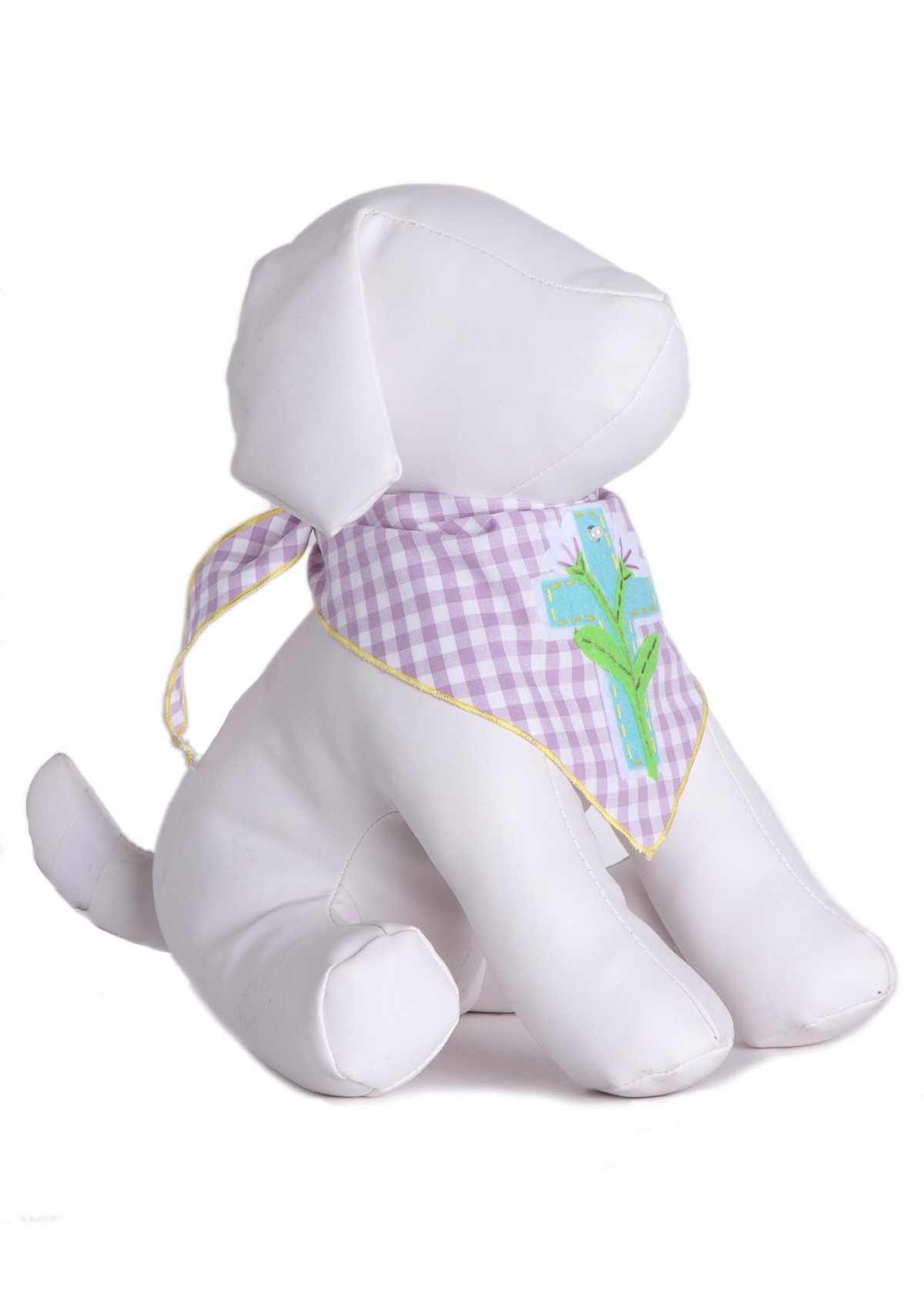 Easter Dog Bandanas with Cross & Lilies Design - 100% Cotton Pet Bandana for Medium to Large Dogs - Perfect for Easter Sunday, Spring Walks & Holiday Photos