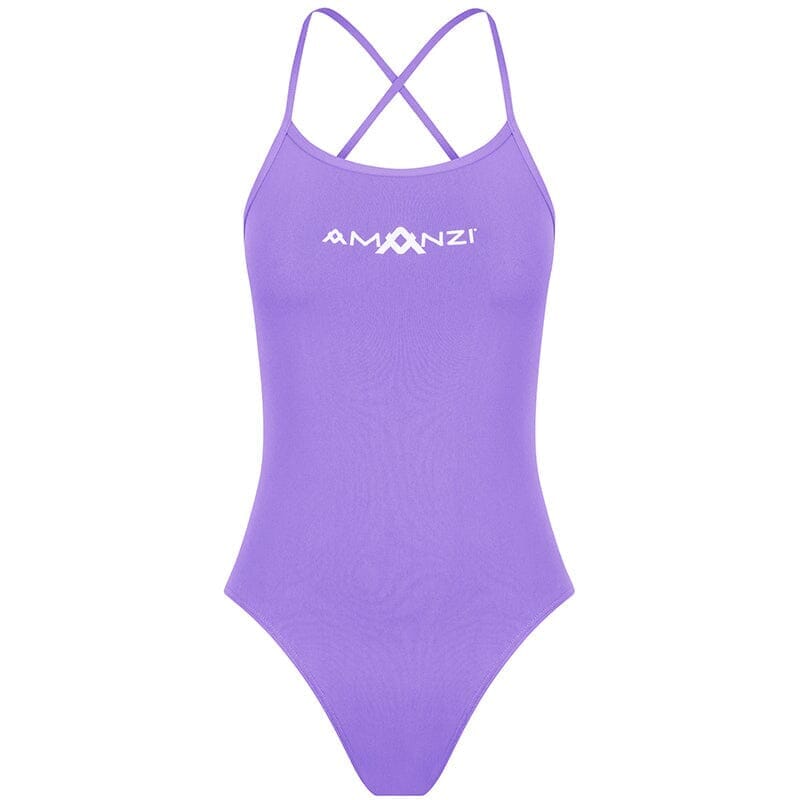 AMANZI Girls Tie Back Swimsuit - Adjustable One Piece Bathing Suit for Kids, Floral Print Swimwear for Beach, Pool & Summer Activities