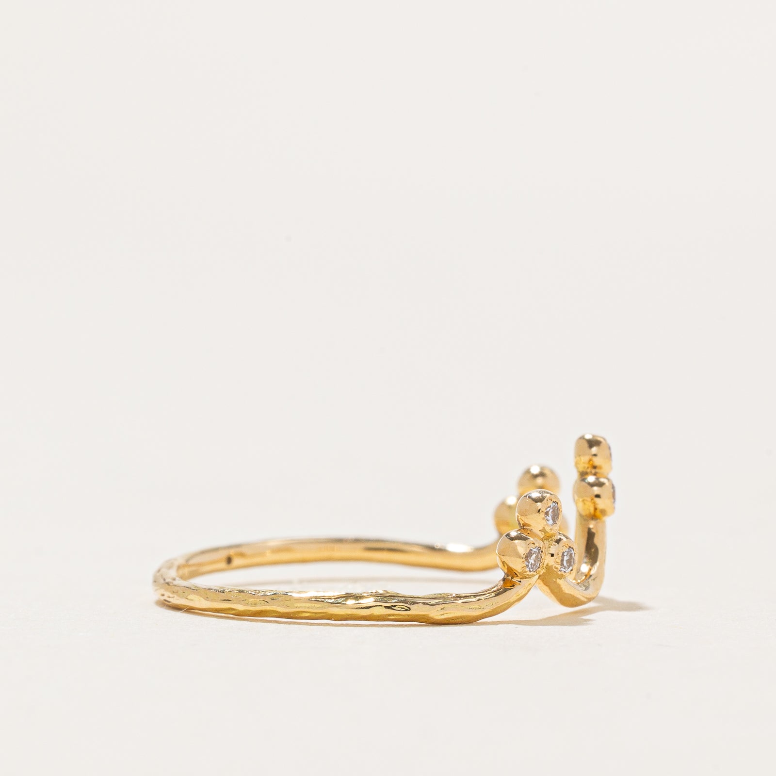 Nora Kogan Diamond Tiara Ring - 0.04ctw Size 6.75 | Elegant Wedding, Prom & Bridal Jewelry for Special Occasions