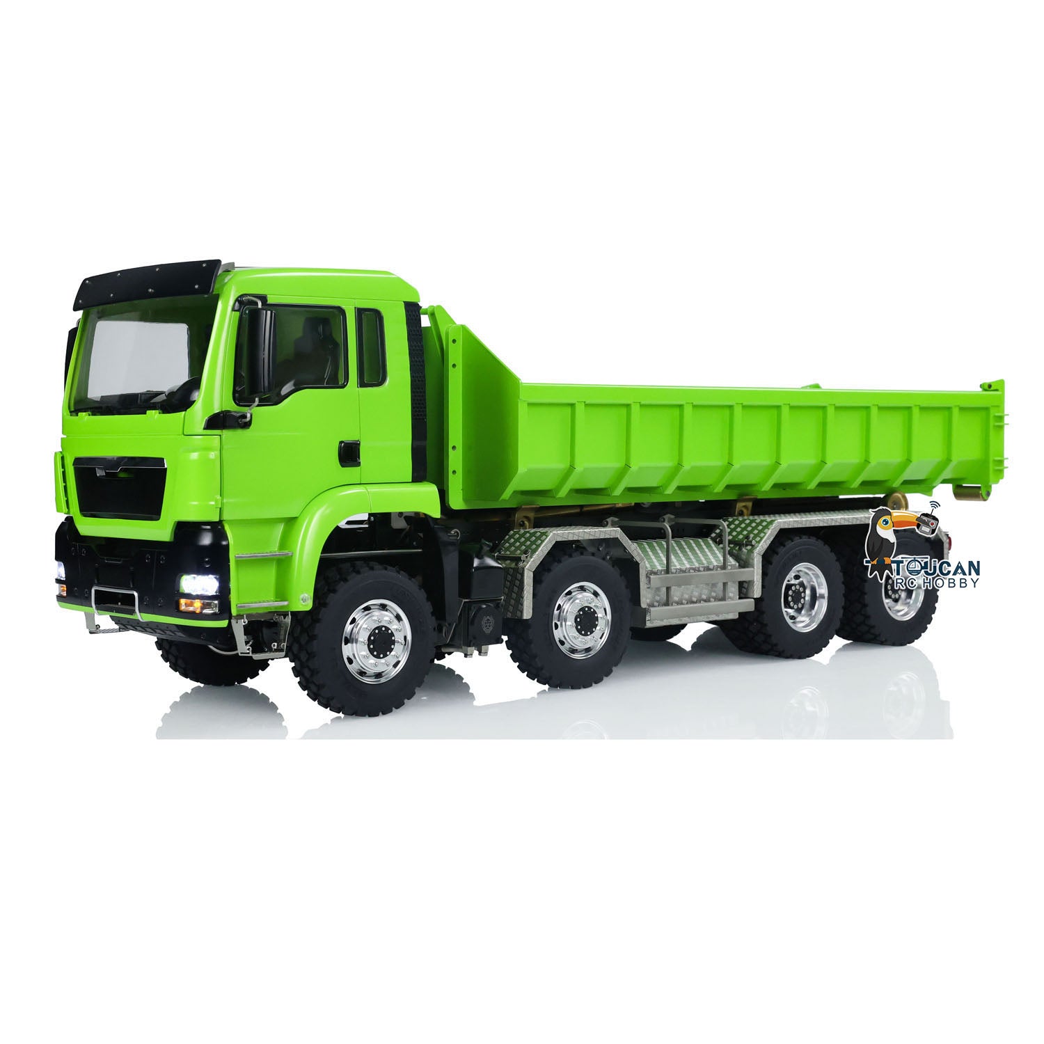 1/14 Scale LESU TGS RC Hydraulic Dump Truck - 8x8 Metal Chassis, Differential Lock, EDS Axles & 2-Speed Gearbox - Remote Control Construction Vehicle for Adults & Kids - Perfect for Off-Road Play, Construction Site Simulation & RC Hobby Enthusiasts