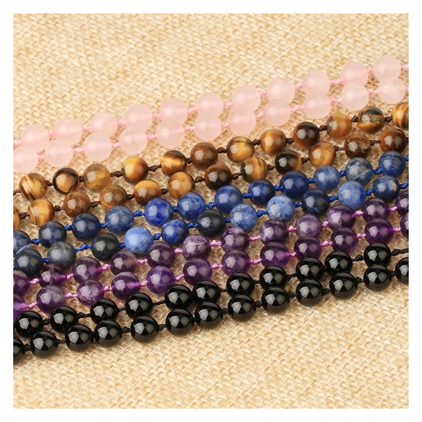 Natural Gemstone Hexagonal Perfume Bottle Pendant Necklace - Amethyst Purple Pink Crystal Essential Oil Diffuser Jewelry for Women | Perfect for Aromatherapy, Meditation & Spiritual Healing