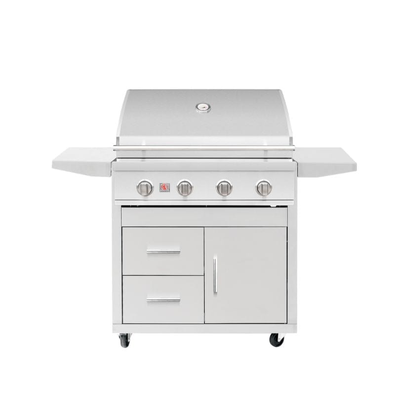 Summerset Sizzler 32-Inch 4-Burner Propane Gas Grill - Outdoor BBQ Grill for Backyard, Patio, and Tailgating Parties