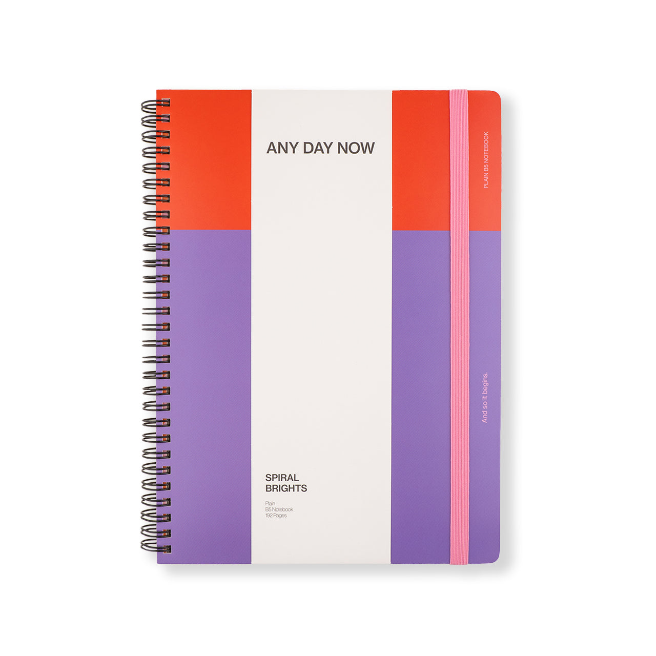 Spiral Bright Notebook B5 Plain - 80 Sheets College Ruled Paper for School, Office & Journaling - Durable Wire Bound Notebook for Note Taking, Writing & Sketching