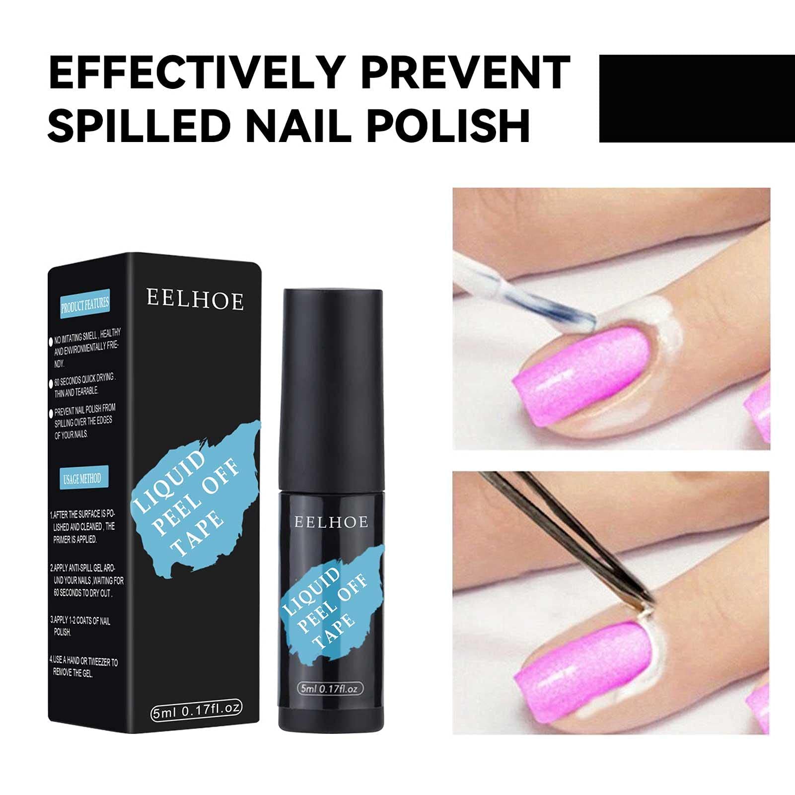 Simply Nails Peel Liquid Peel Off Tape - Gentle Nail Polish Barrier & Protector for Easy Cleanup | Safe for Manicures, Nail Stamping & DIY Nail Art | Perfect for Home Salon, Parties & Professional Use