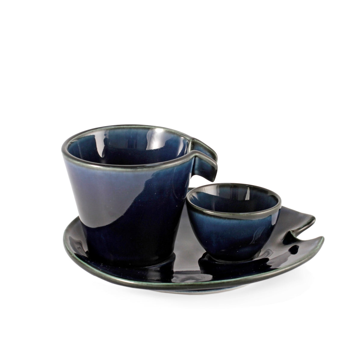 Premium Cobalt Blue Glossy Ceramic Sake Cup - 1.3 oz Japanese Drinking Vessel for Sake, Tea, and Cocktails - Elegant Tableware for Dining, Gifts, and Home Decor