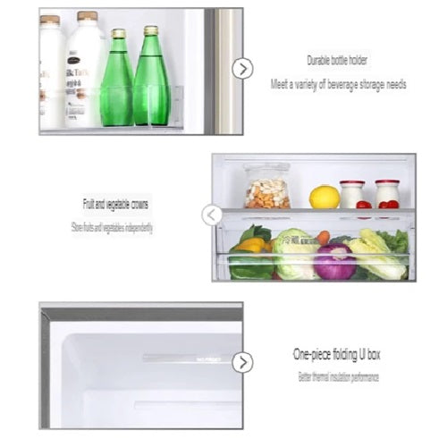 Haier BCD-218WLDPPU1 3-Door Refrigerator 218L Energy Efficient - 2 Year Local Warranty with 3-Pin Plug - Perfect for Small Kitchens, Apartments & Dorm Rooms