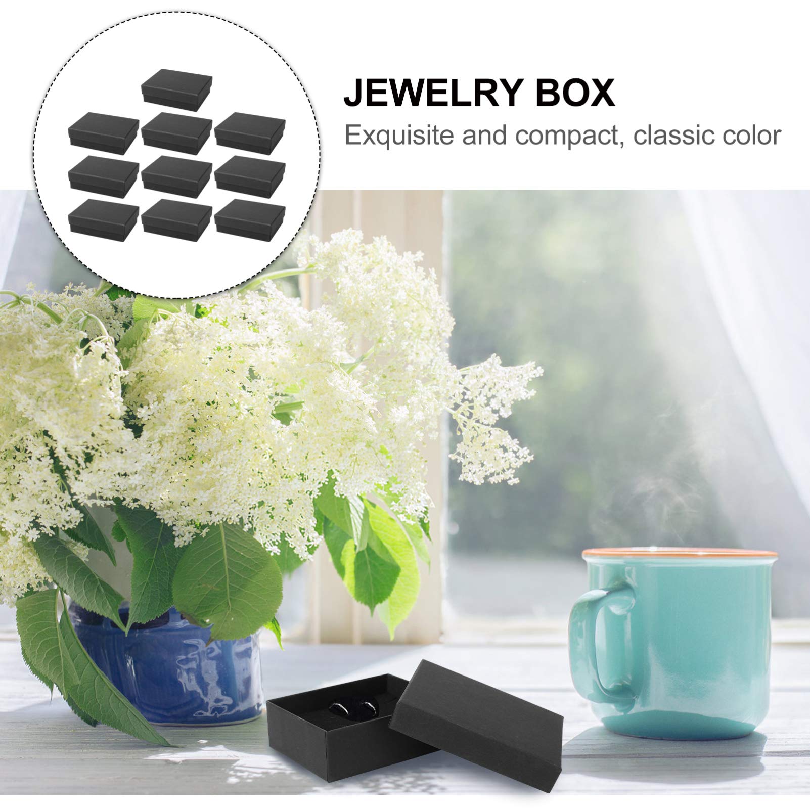Cabilock 10-Piece Jewelry Organizer Set - Elegant Cardboard Jewelry Boxes for Rings, Earrings & Bracelets | Perfect for Wedding Rings, Jewelry Storage & Gift Packaging | Jewelry Display Tray & Organizer for Home, Retail & Travel