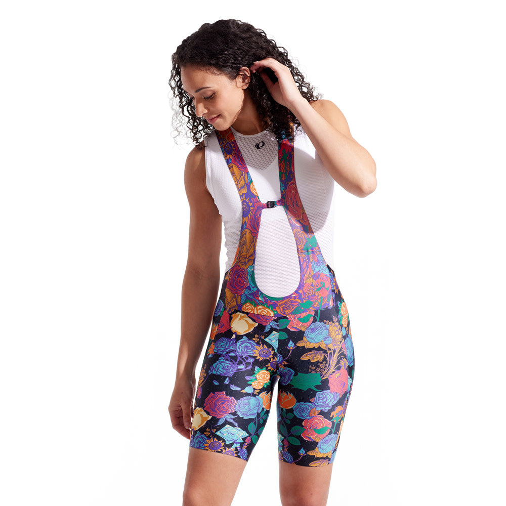Grateful Dead x PEARL iZUMi Women's Rambler Expedition PRO Cycling Bib Shorts - High Performance Bike Shorts for Road & Mountain Biking