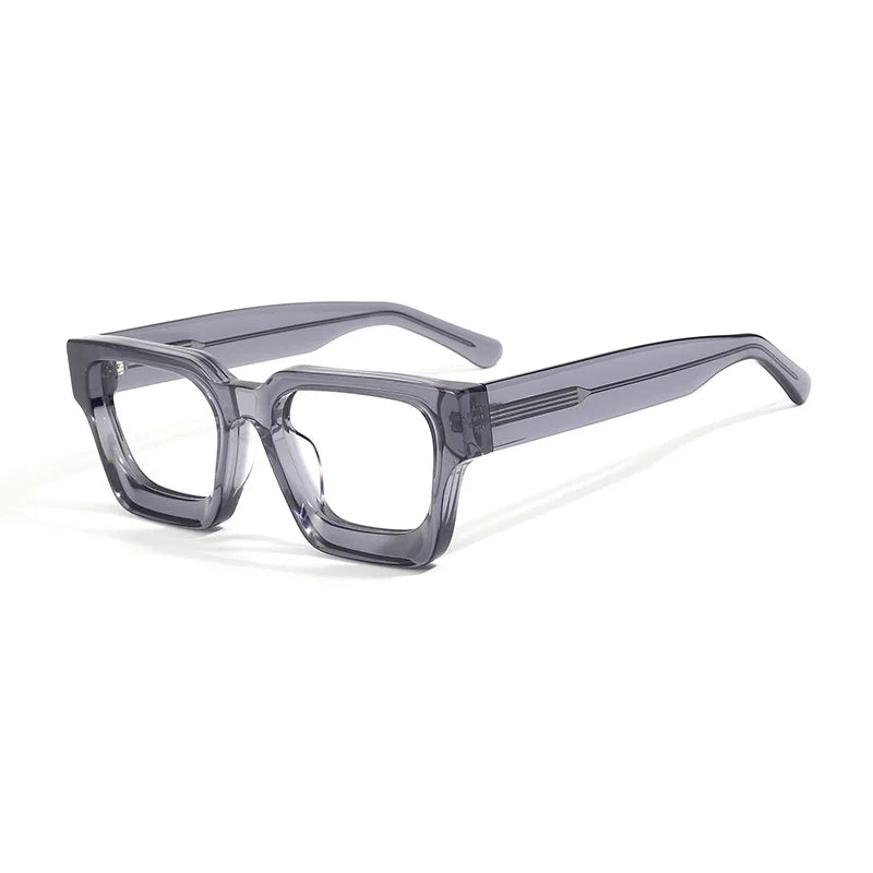 Stylish Black Acetate Square Eyeglasses for Men & Women - Unisex Full Rim Frame 51439 | Perfect for Work, Reading & Fashion Accessories