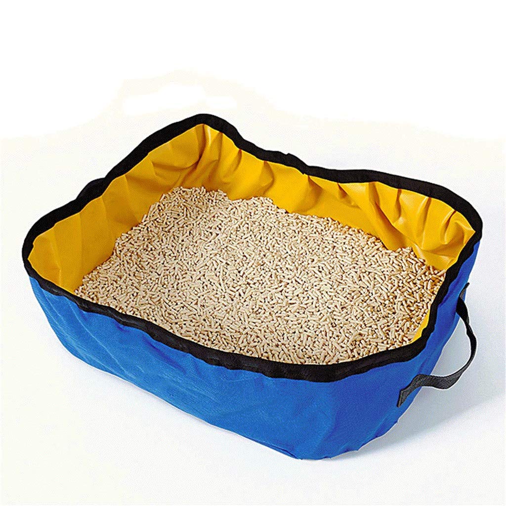 Foldable Cat Litter Box for Travel & Camping - Portable Pet Picker Tray for Home Use - Lightweight & Easy Clean (14