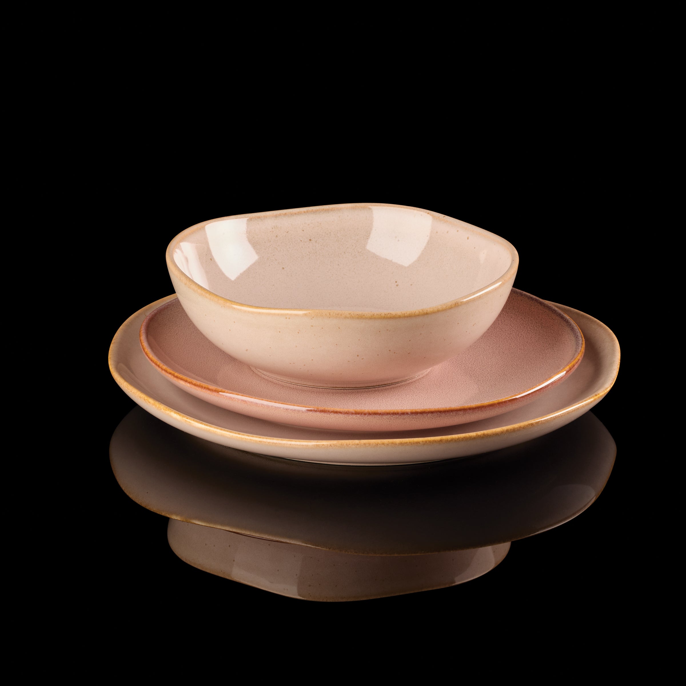 Premium Organic Clay 12-Piece Dinnerware Set - Eco-Friendly & Non-Toxic Tableware for Everyday Dining & Special Occasions