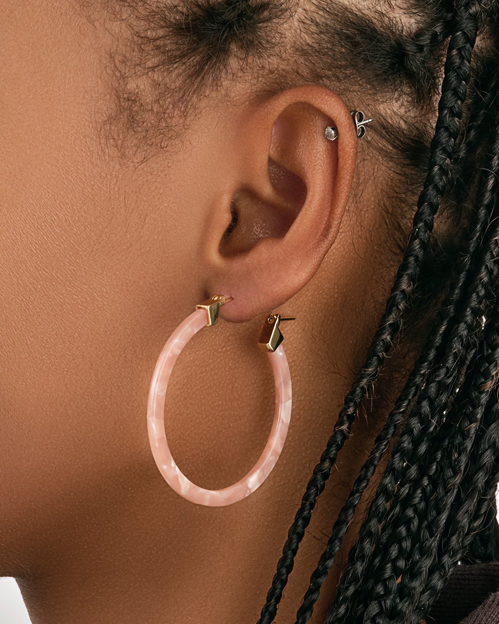 50mm Resin Hoop Earrings for Women - Lightweight Dangle Statement Jewelry - Perfect for Parties, Weddings & Everyday Wear