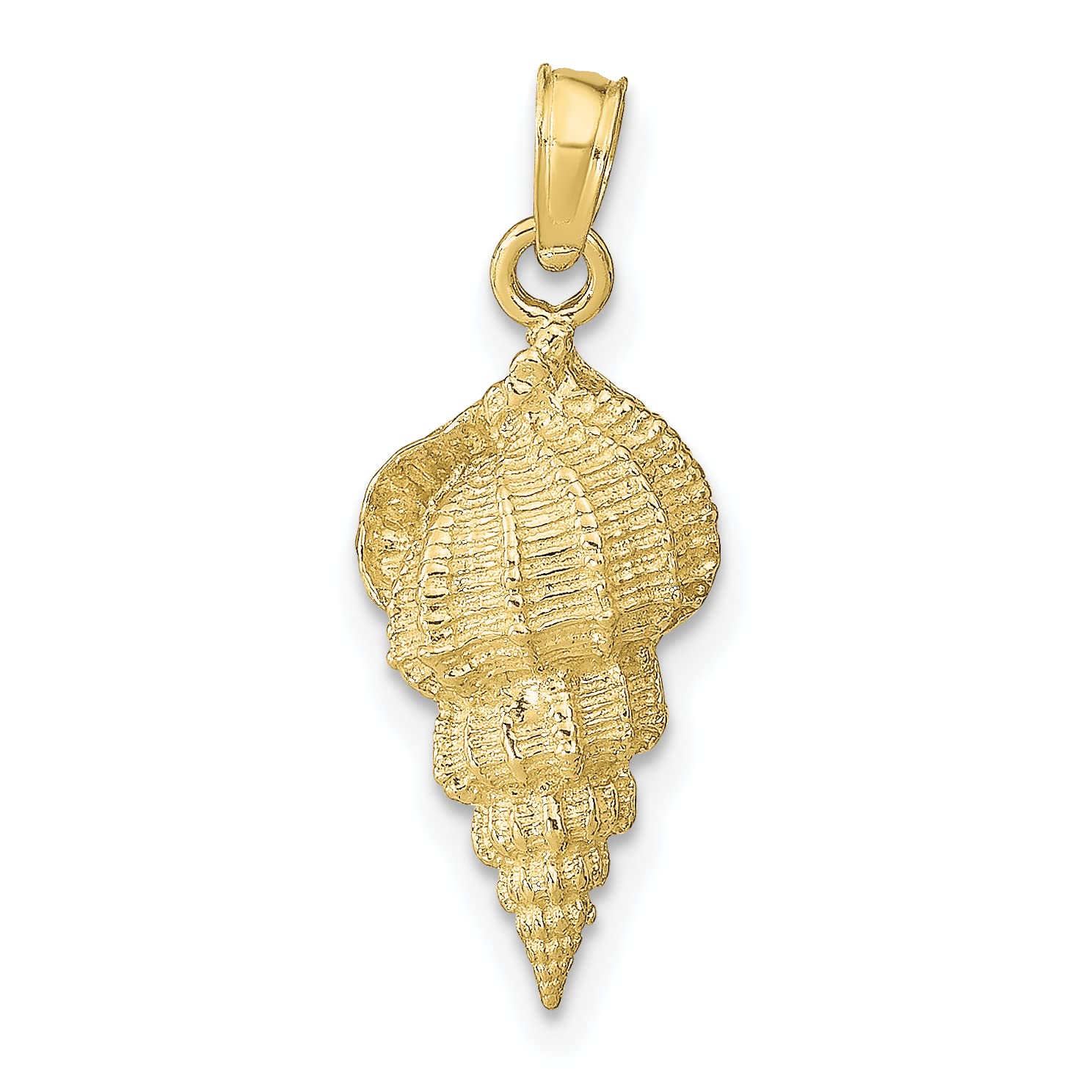 10K Yellow Gold Conch Shell Pendant Necklace for Women - Elegant Beach Jewelry Gift for Her - Perfect for Vacation, Summer Outfits & Boho Style