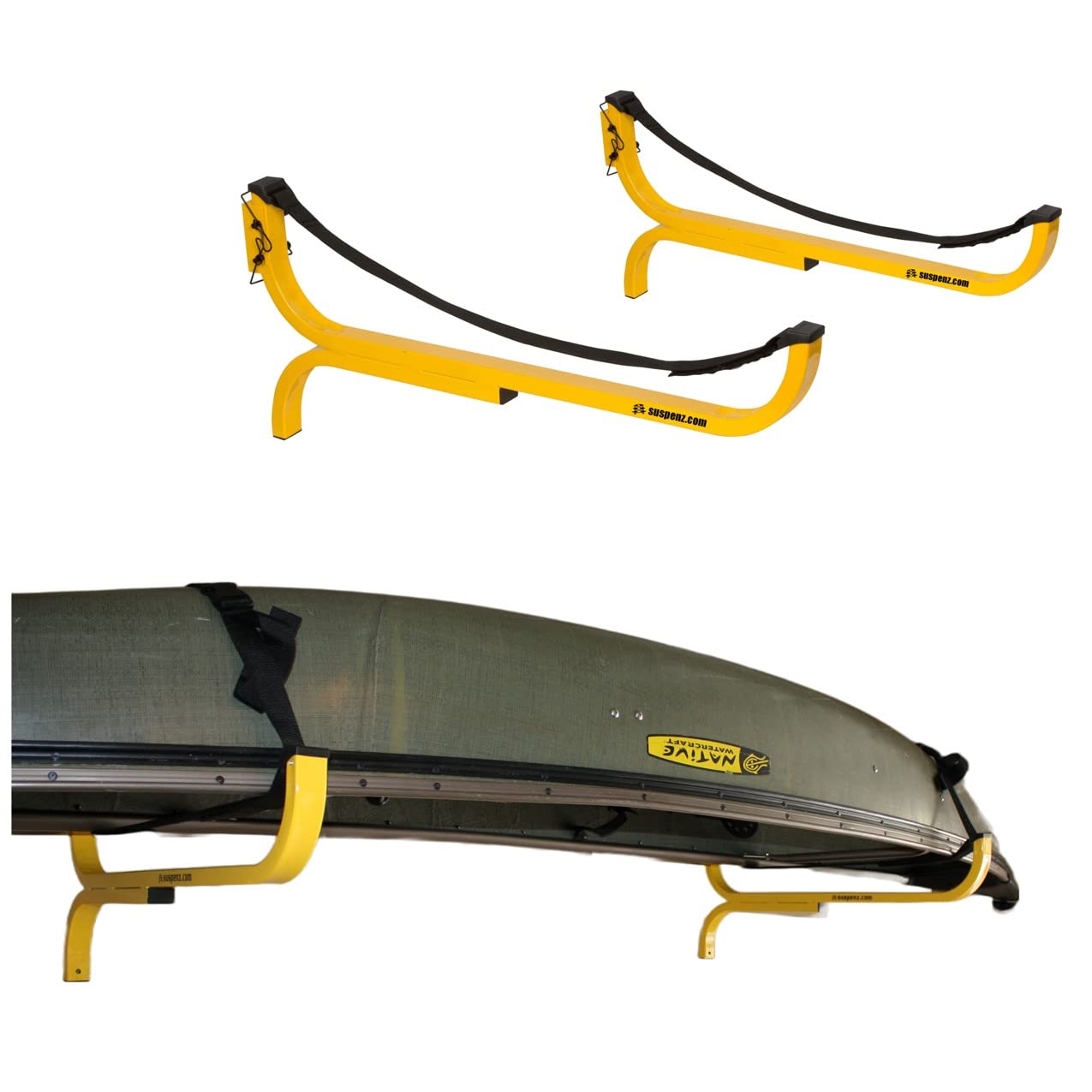 Suspenz Flat Rack - Premium Hanging Storage Rack for Kayaks, Bikes, and Outdoor Gear - Space-Saving Garage and Shed Organization Solution