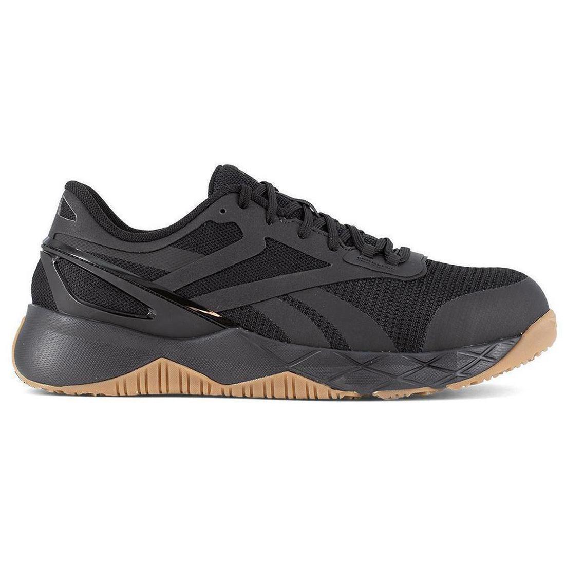 Nanoflex Tr Composite Toe Athletic Work Shoes for Men - Lightweight Safety Shoes with Slip Resistant & Electrical Hazard Protection - Perfect for Construction, Warehouse & Industrial Work (Black/Brown)