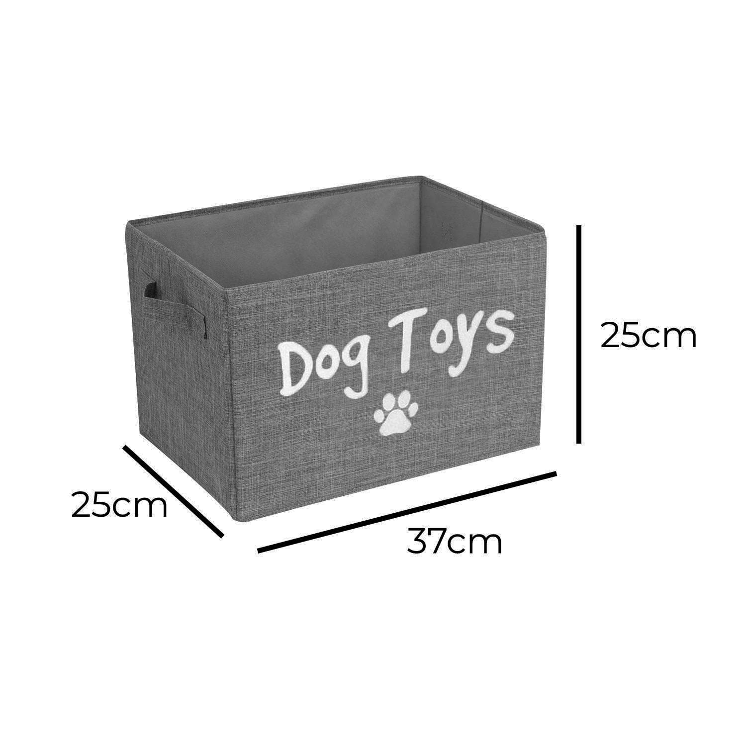 Smart Choice Dog Toy Storage Box in Grey - Durable Pet Toy Organizer for Living Room, Bedroom & Playroom