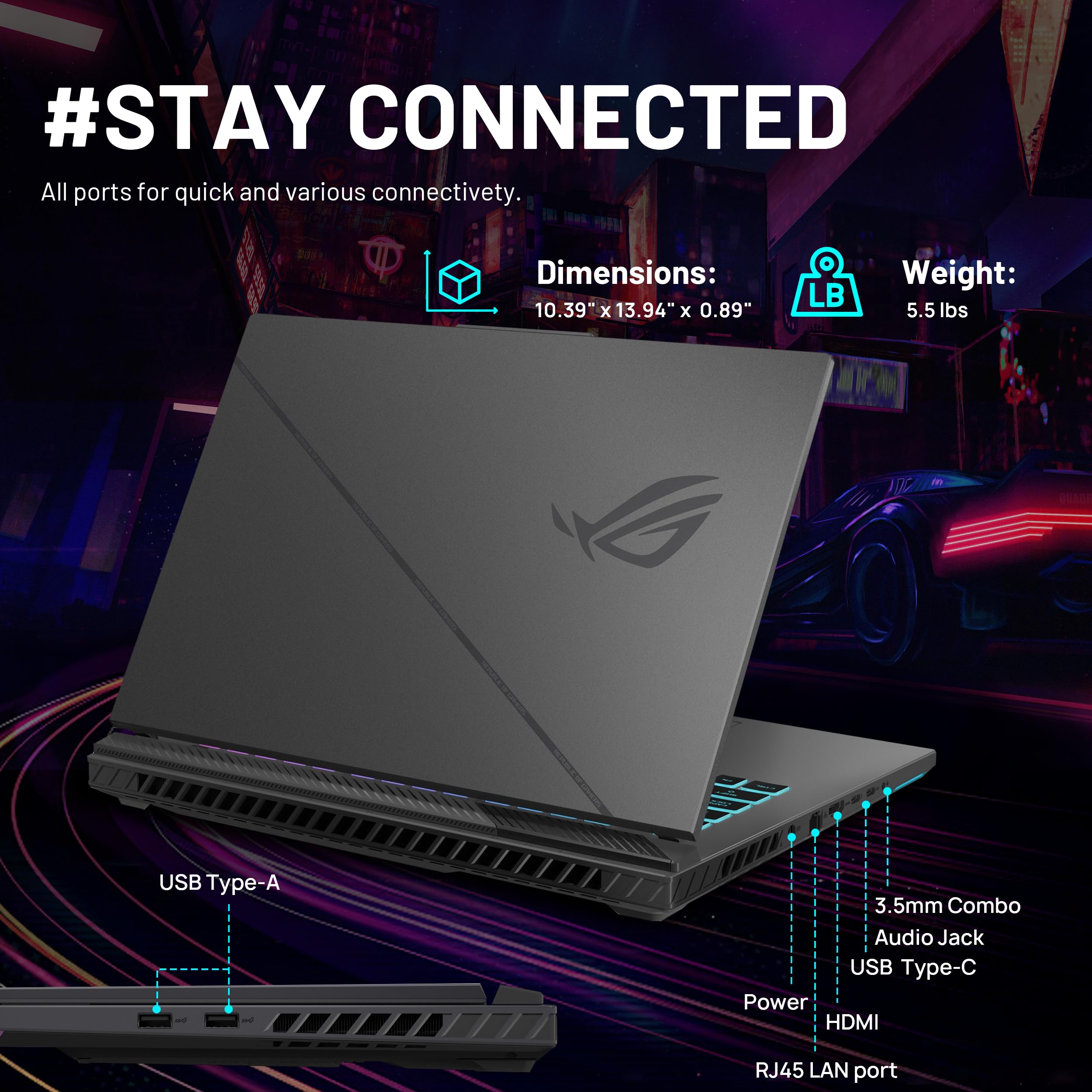 ASUS ROG Strix G16 Gaming Laptop - i9, RTX 4060, 64GB RAM for Pro Gaming